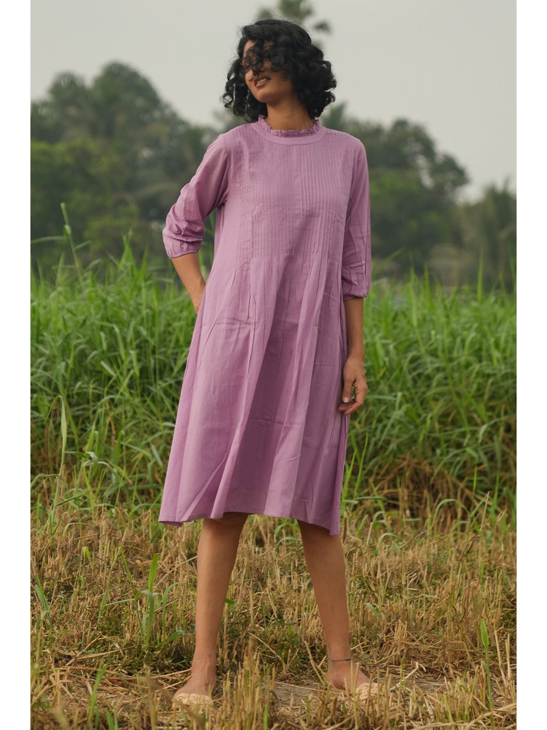 

the kaatn trail Lavender A-Line Dress