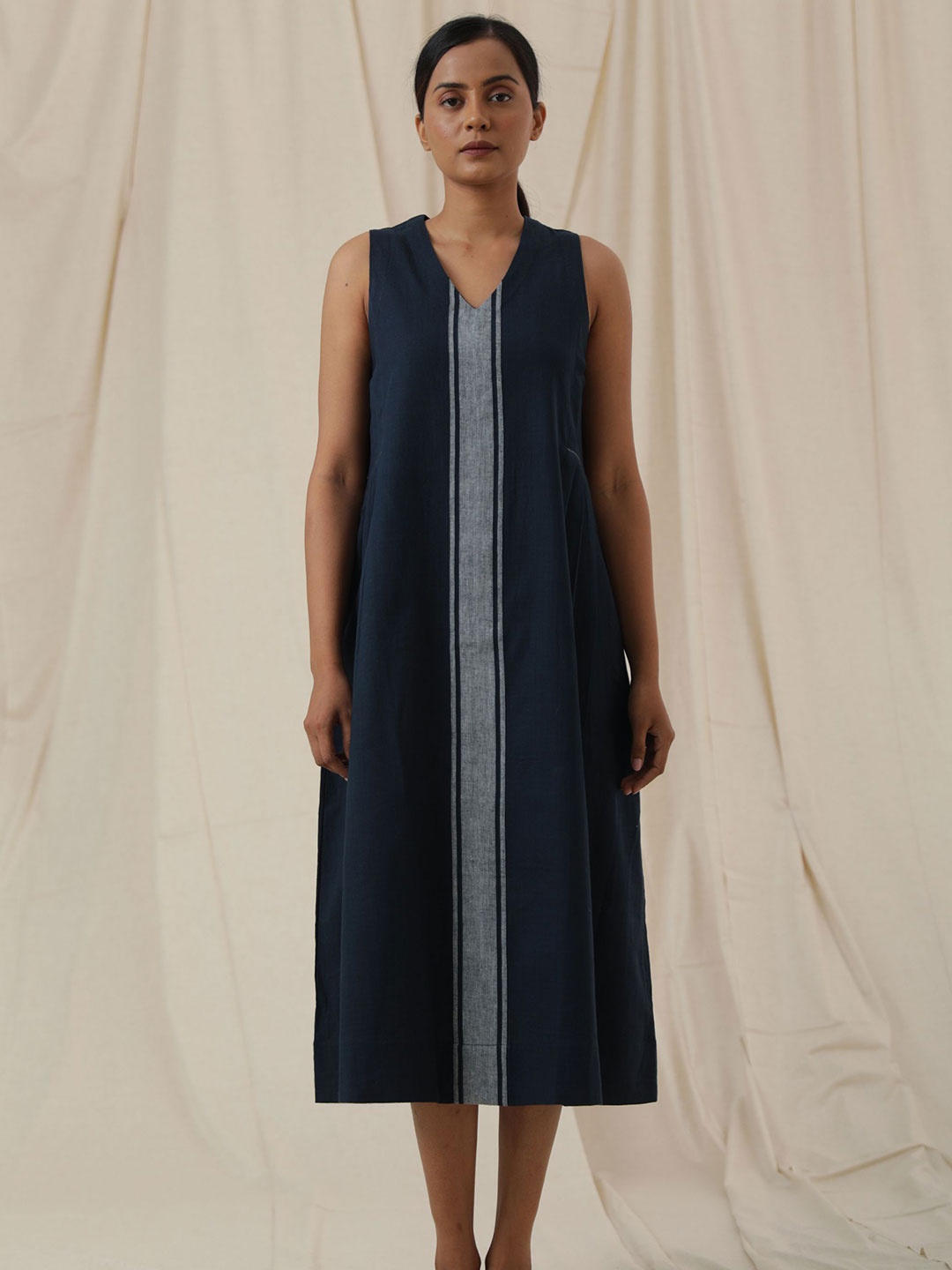 

the kaatn trail Blue A-Line Midi Dress