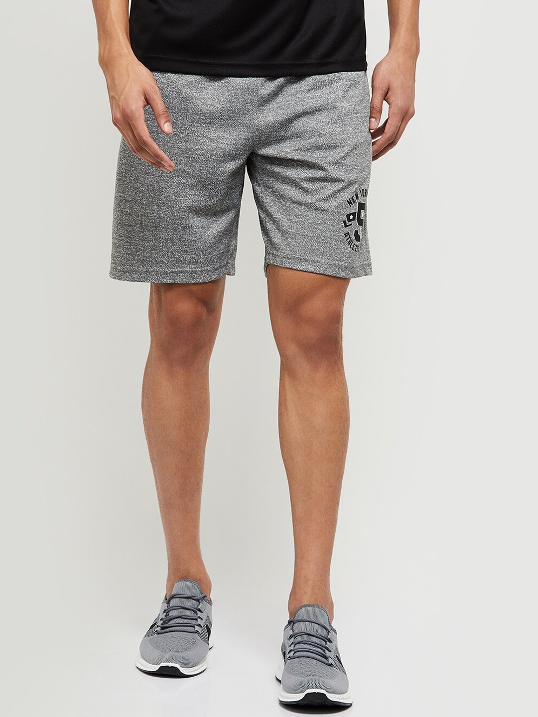 

max Men Grey Sports Shorts