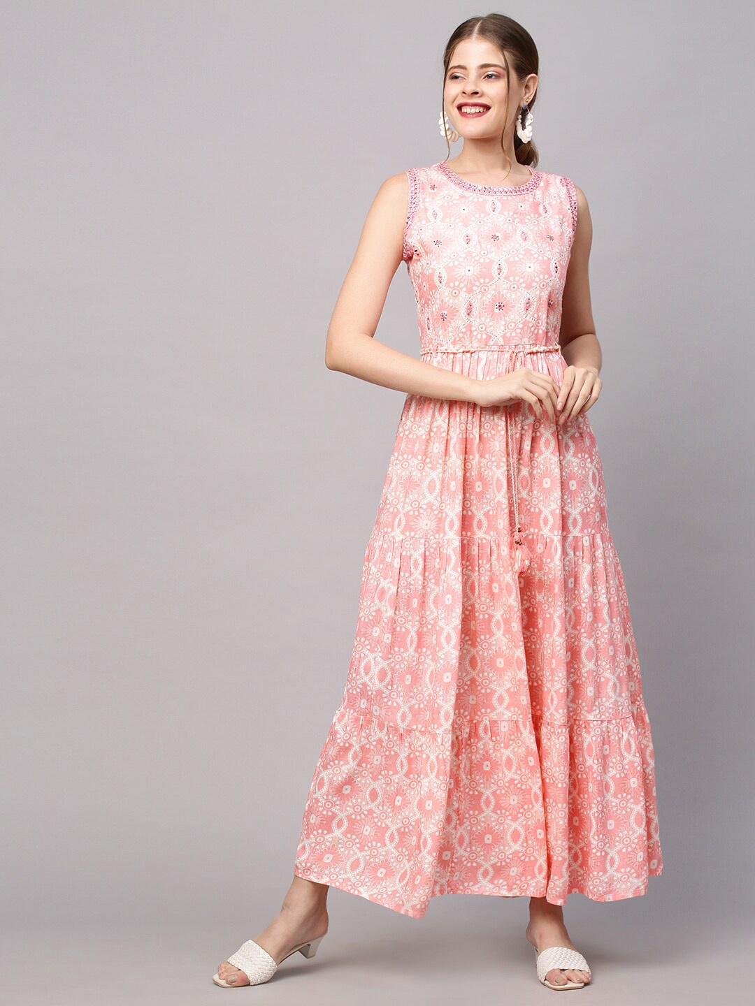 

FASHOR Pink Floral Maxi Dress