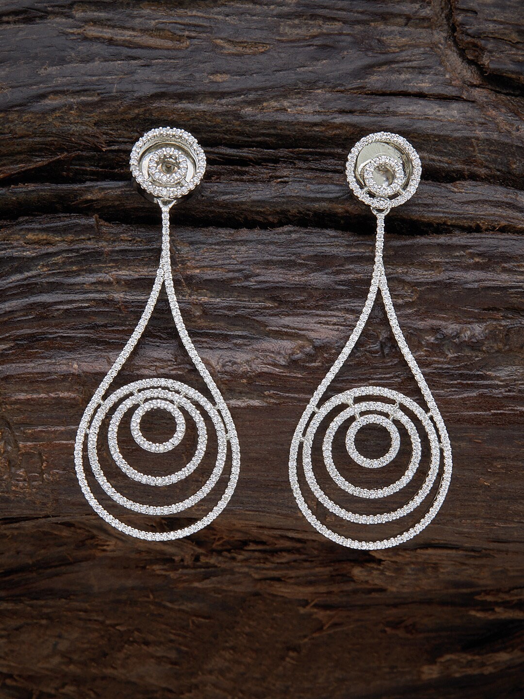 

Kushal's Fashion Jewellery White Circular Studs Earrings