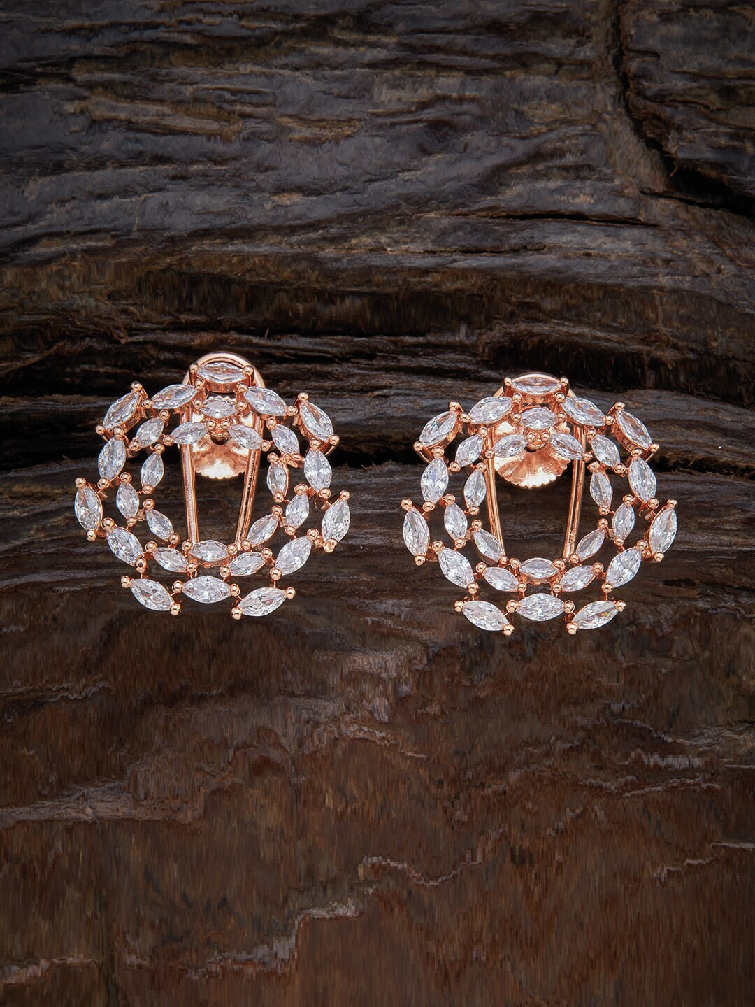 

Kushal's Fashion Jewellery White Circular Studs Earrings