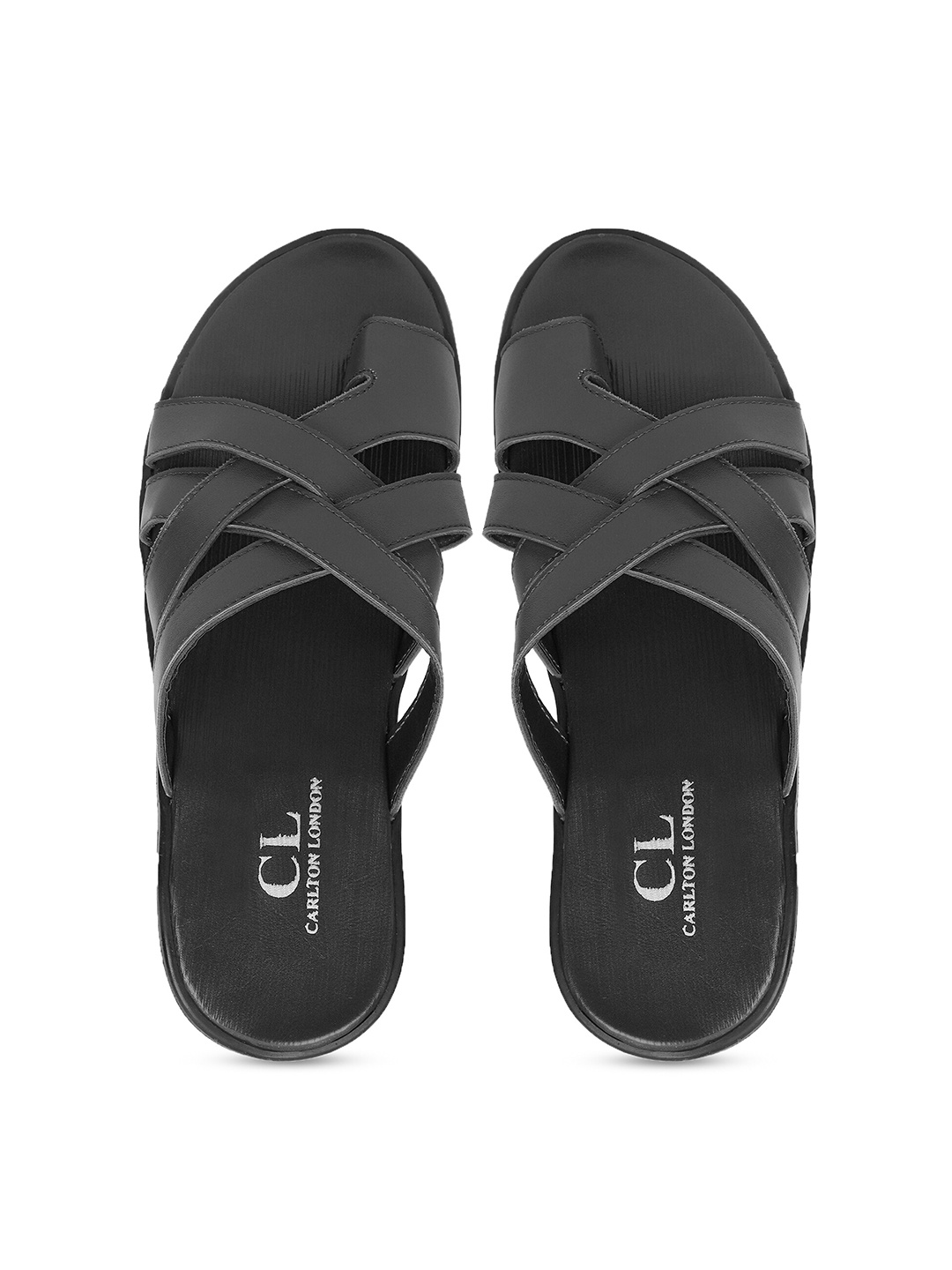 

Carlton London Men Navy Blue Comfort Sandals