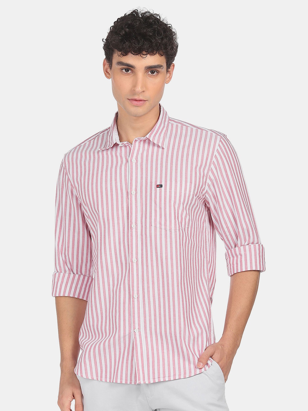 

AD By Arvind Men Multicoloured Slim Fit Striped Casual Shirt, Multi