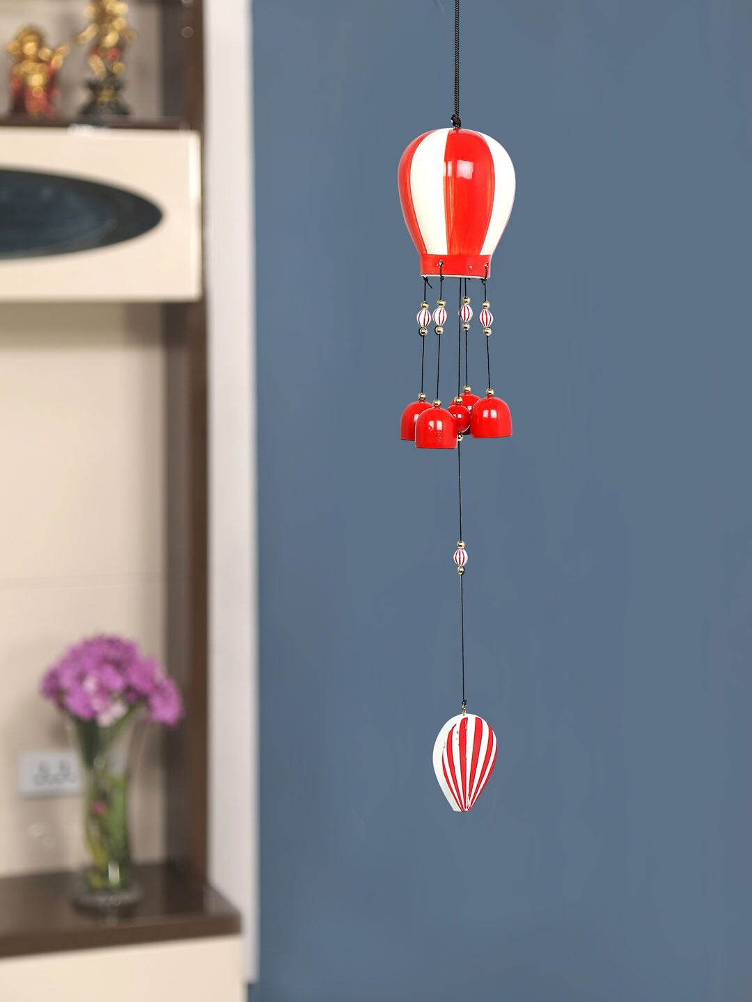 

Athome by Nilkamal Orange Striped Parachute Windchimes