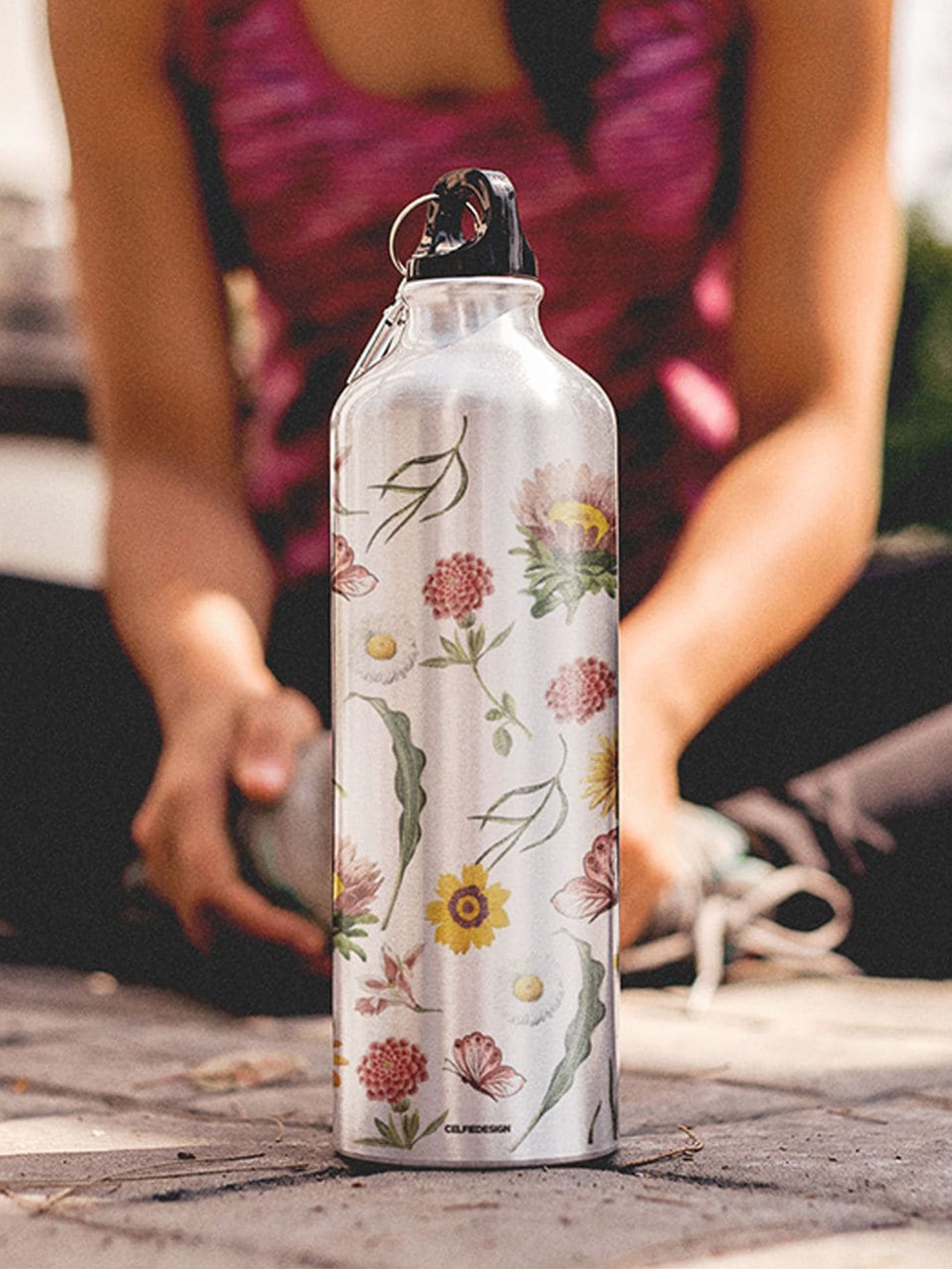 

macmerise Multicoloured Floral Printed Sipper Bottle, Multi