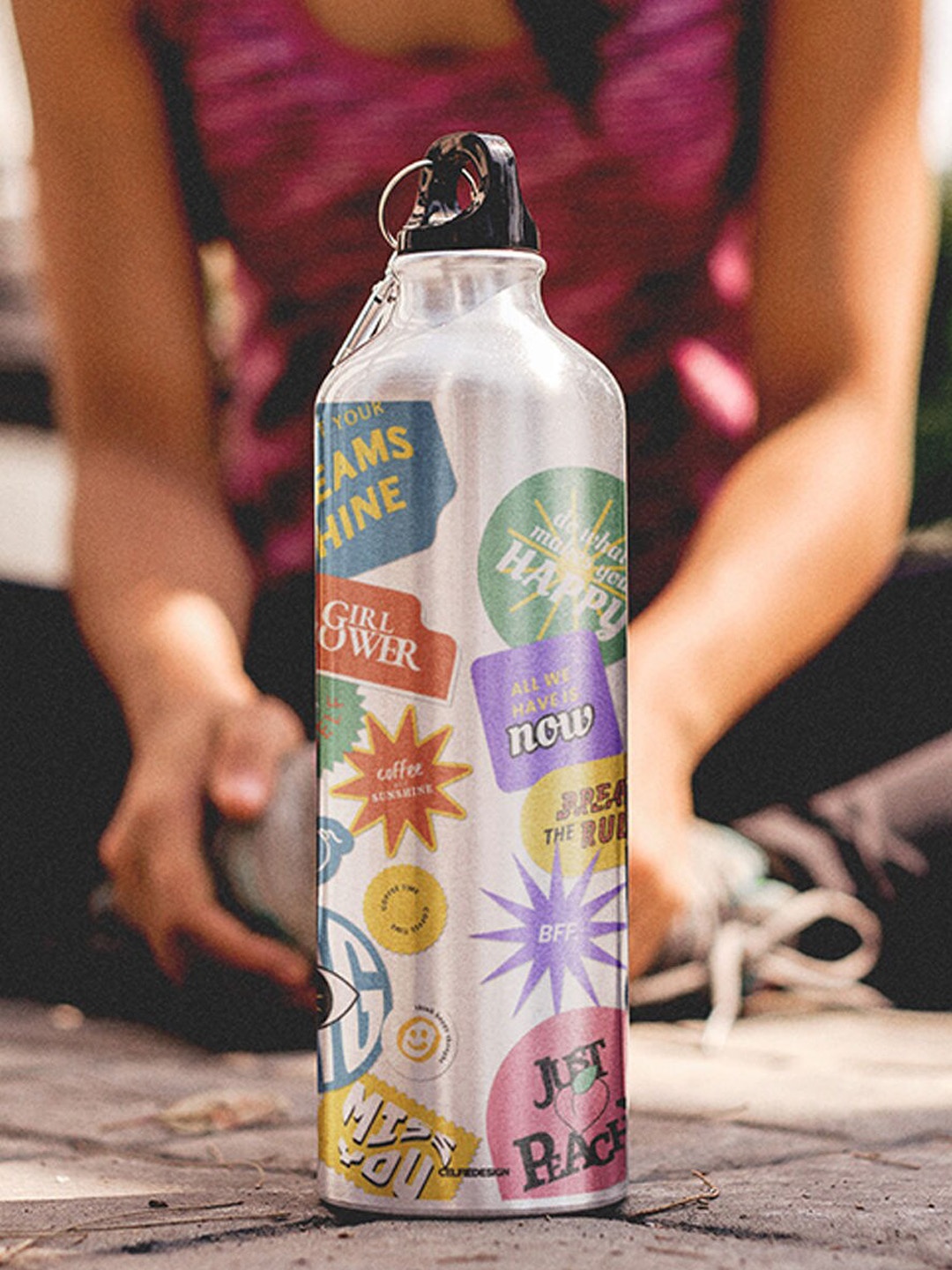 

macmerise Multicolored Printed Sipper Bottle, Multi