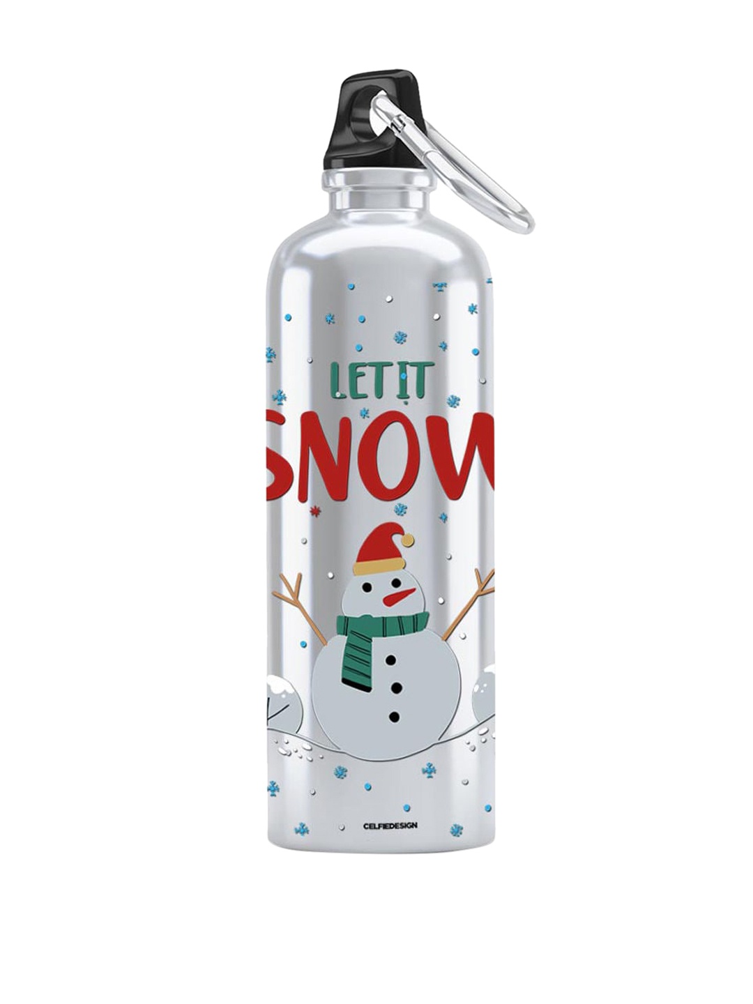 

macmerise Multi-Coloured Let It Snow Printed Sipper Water Bottle