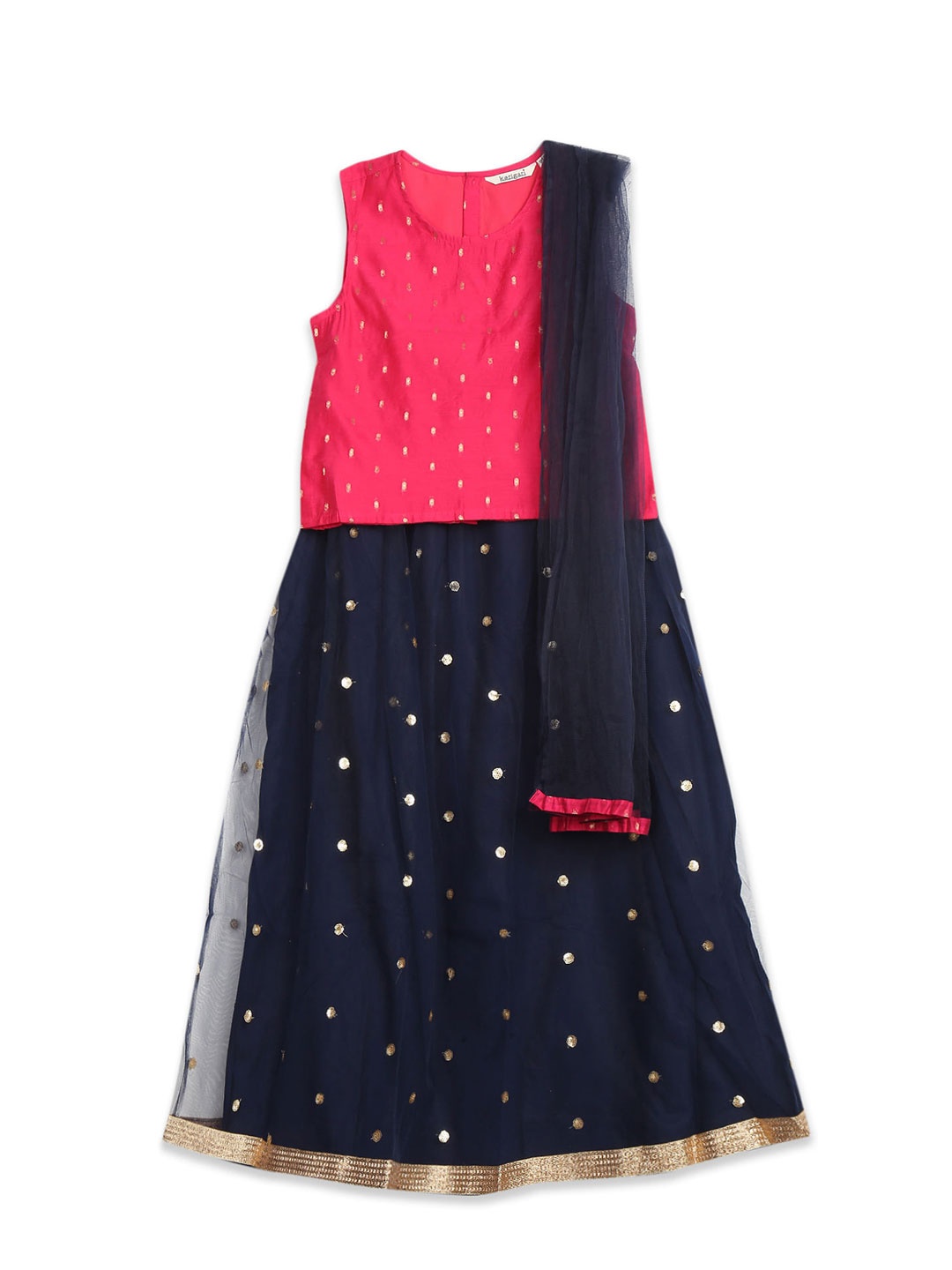 

Karigari Girls Assorted Ready to Wear Lehenga & Blouse With Dupatta