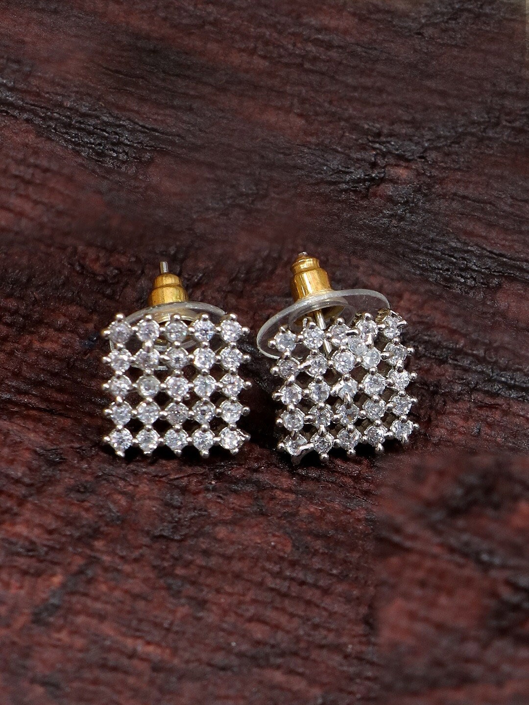 

SwaDev Gold-Toned Contemporary Studs Earrings