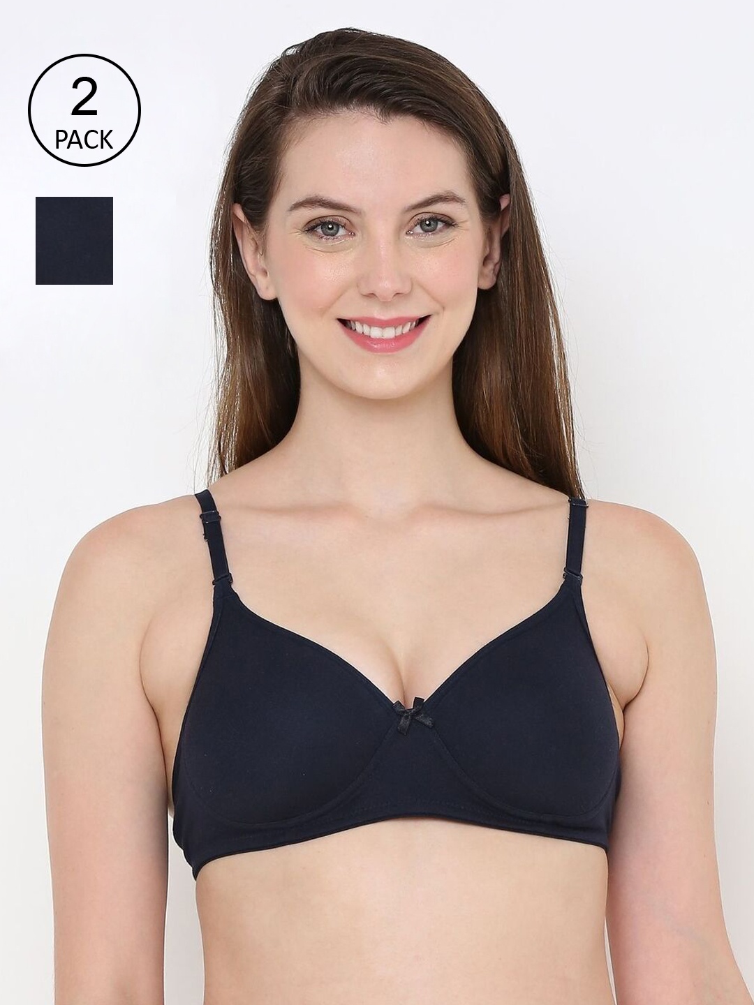 

Berrys Intimatess Pack of 2 Navy Blue Bra - Lightly Padded