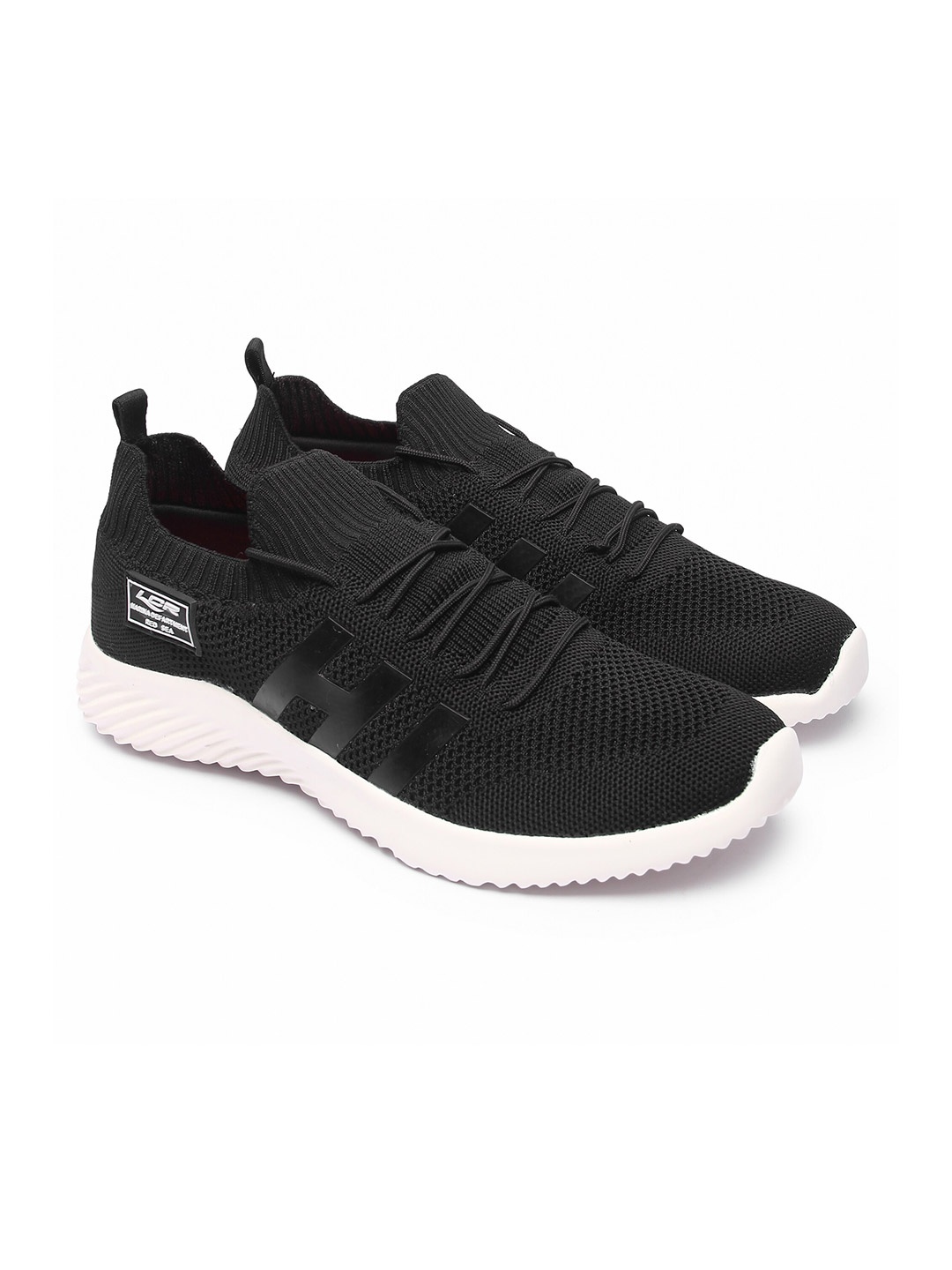 

Lancer Men Black Textile Running Non-Marking Shoes