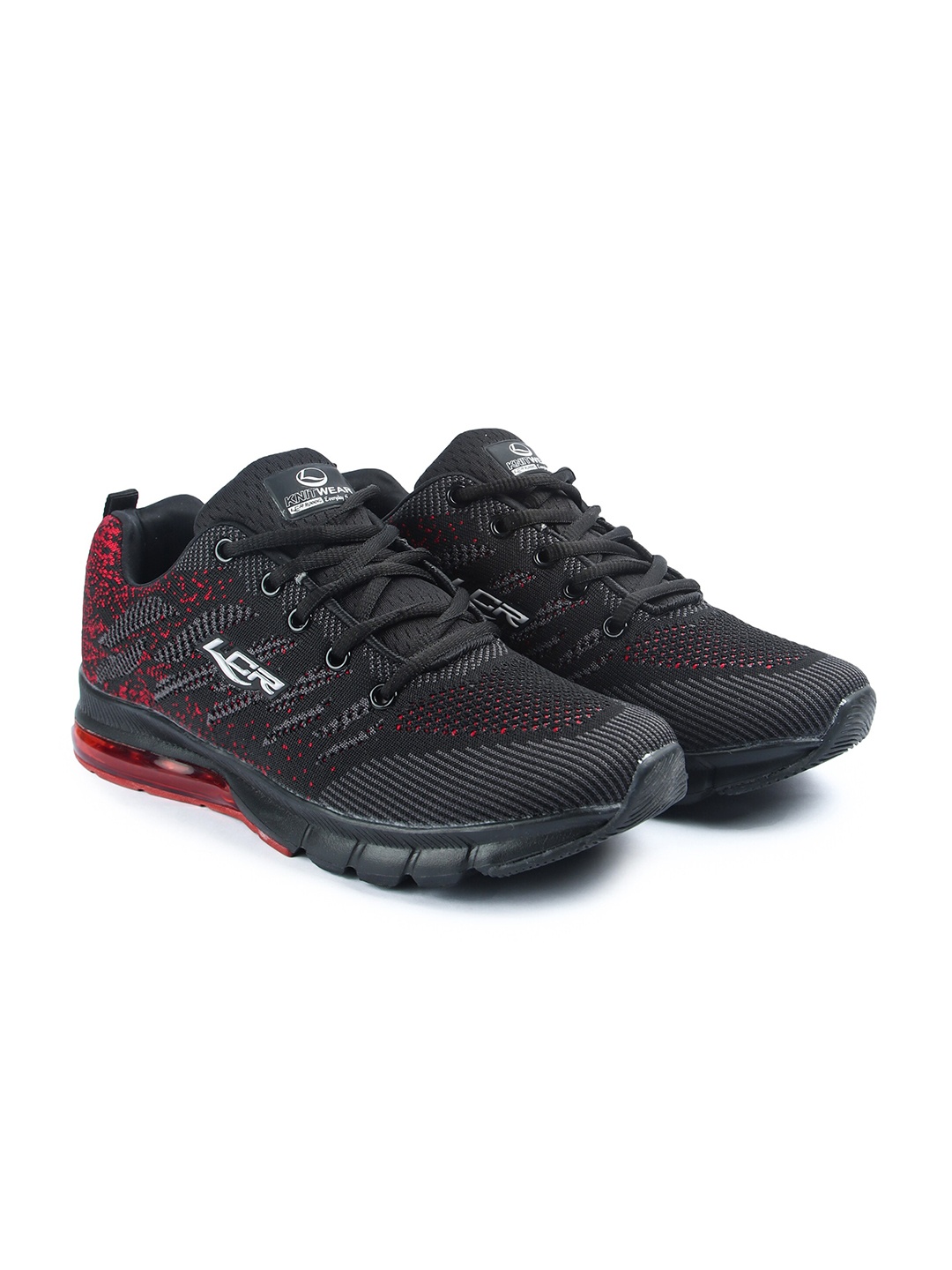 

Lancer Men Black Textile Running Non-Marking Shoes