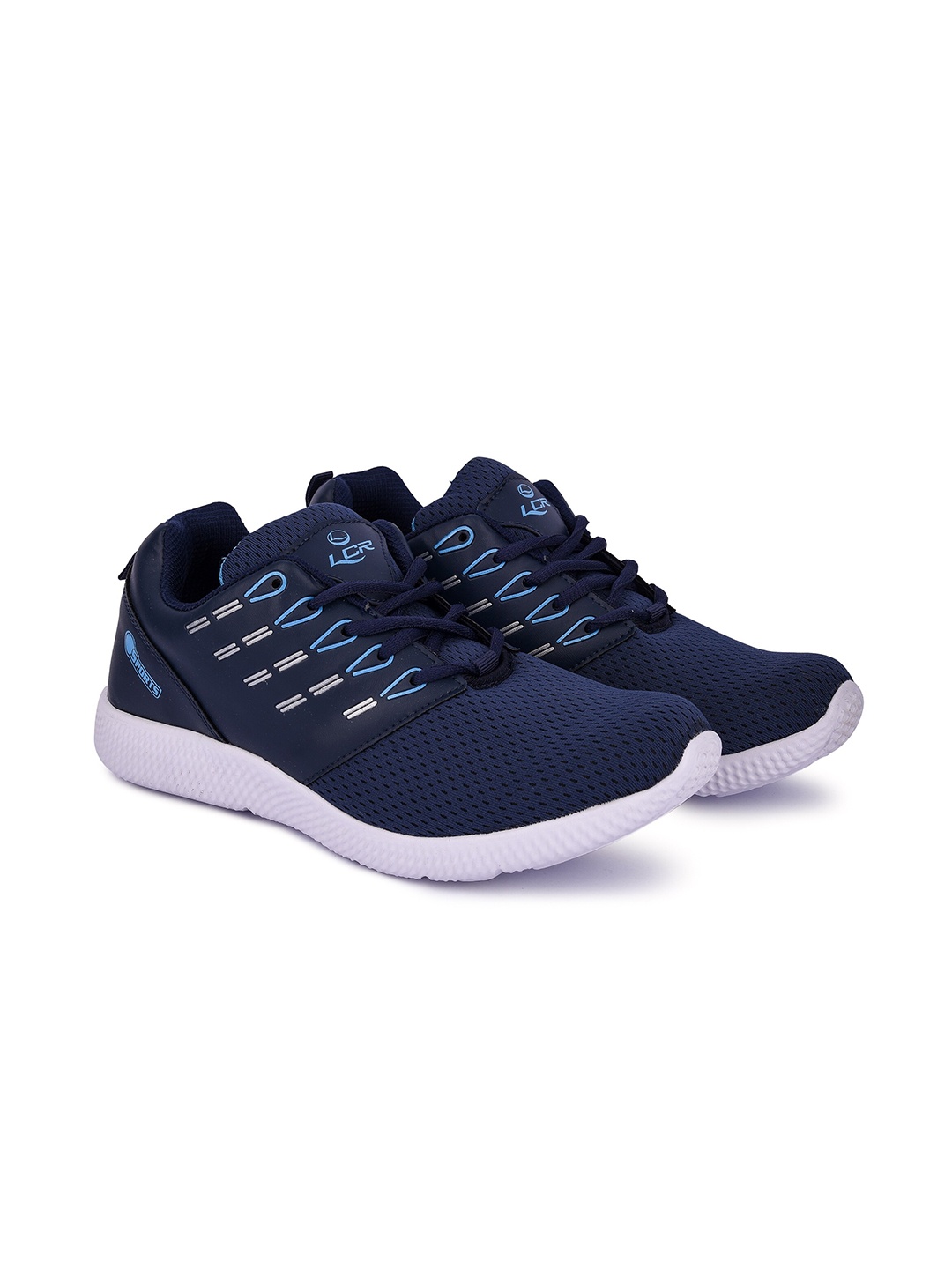 

Lancer Men Navy Blue Mesh Running Non-Marking Shoes