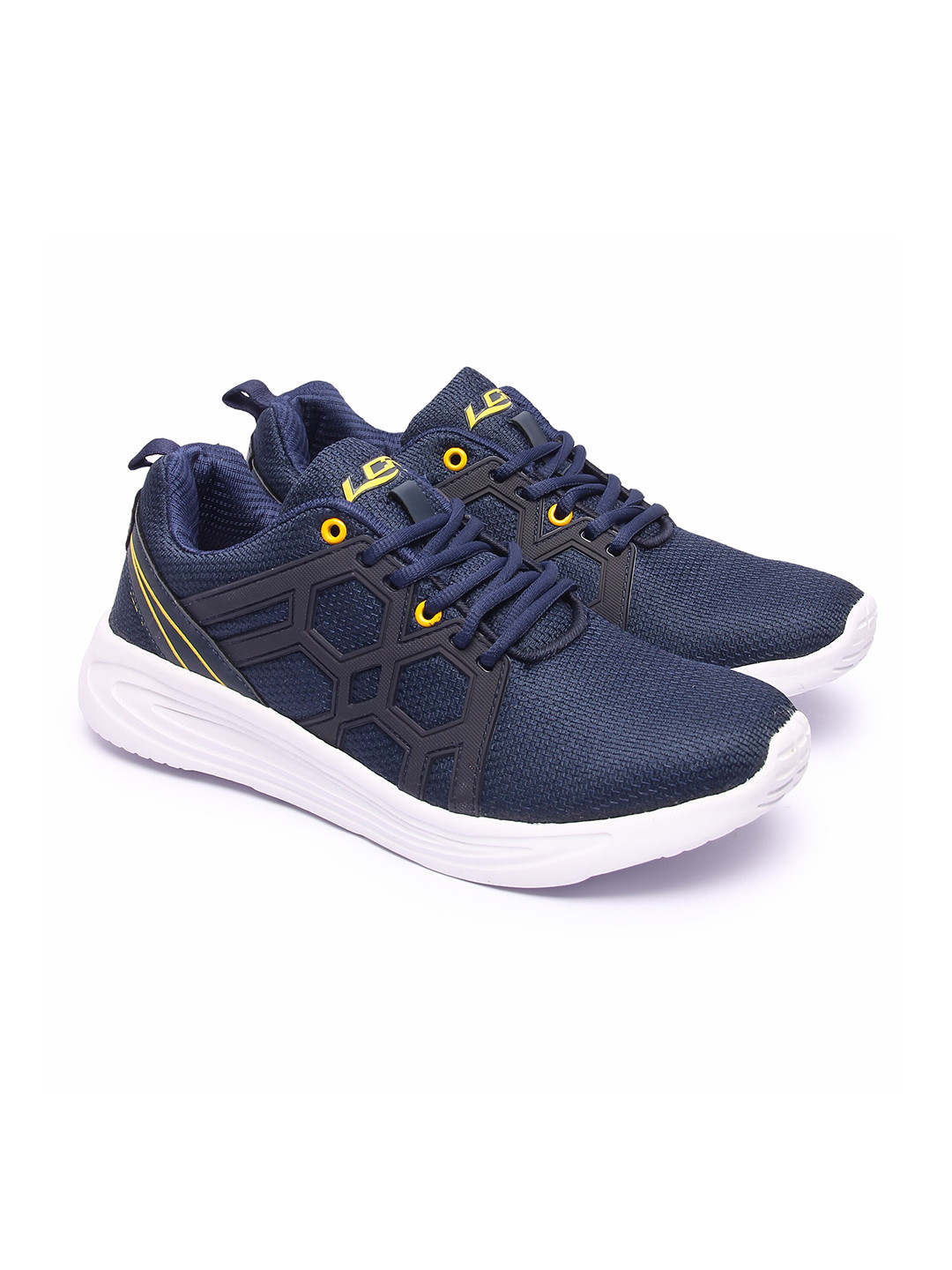 

Lancer Men Navy Blue Mesh Running Non-Marking Shoes