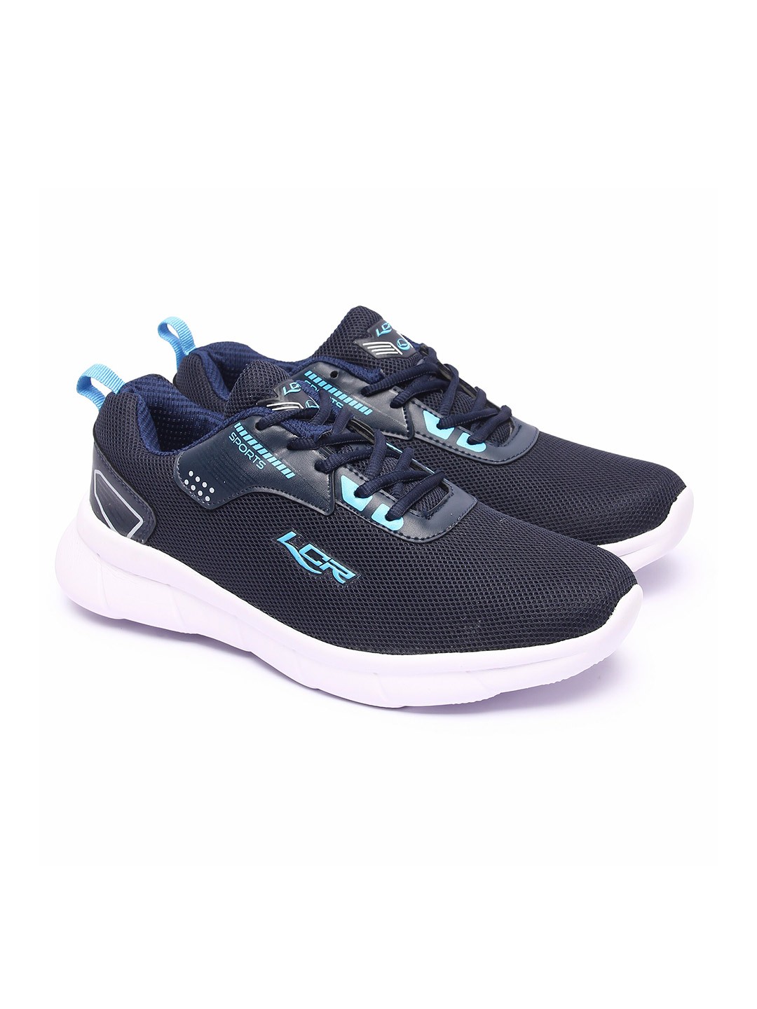 

Lancer Men Navy Blue Mesh Running Non-Marking Shoes