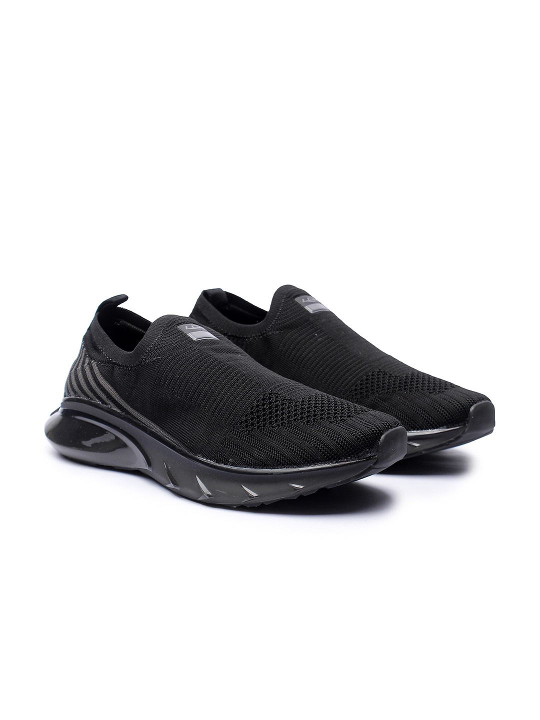 

Lancer Men Black Textile Running Non-Marking Shoes