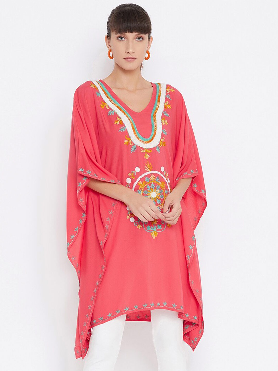 

Ruhaans Red Kaftan Longline Top