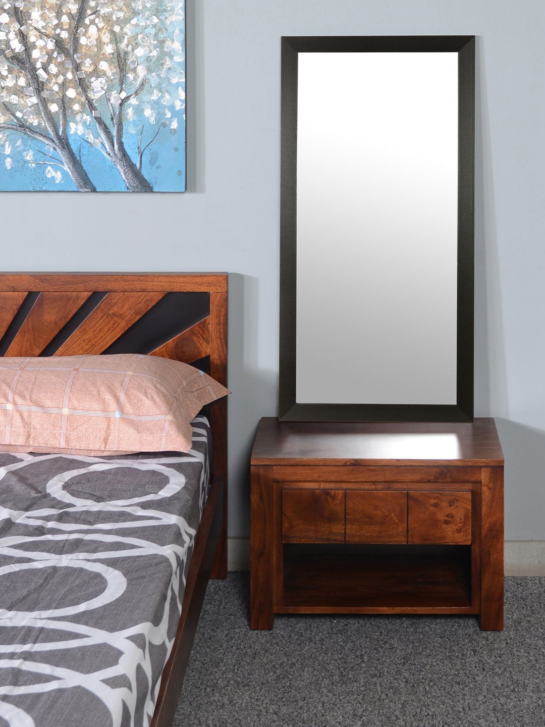 

Athome by Nilkamal Black Framed Vienna Mirror