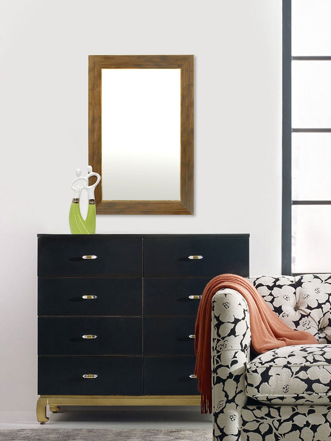 

Athome by Nilkamal Brown Framed Wall Mirror