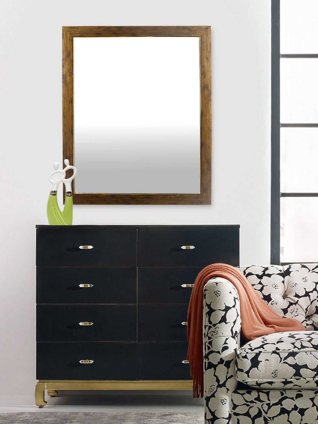 

Athome by Nilkamal Brown Wall Mirror