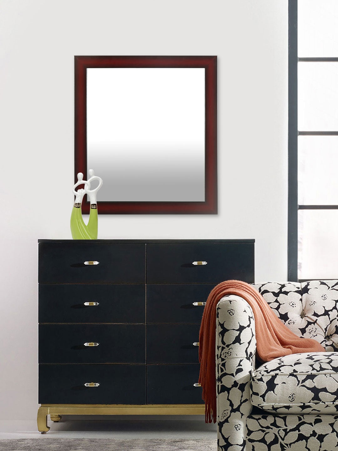 

Athome by Nilkamal Brown Solid Decorative Wall Mirror