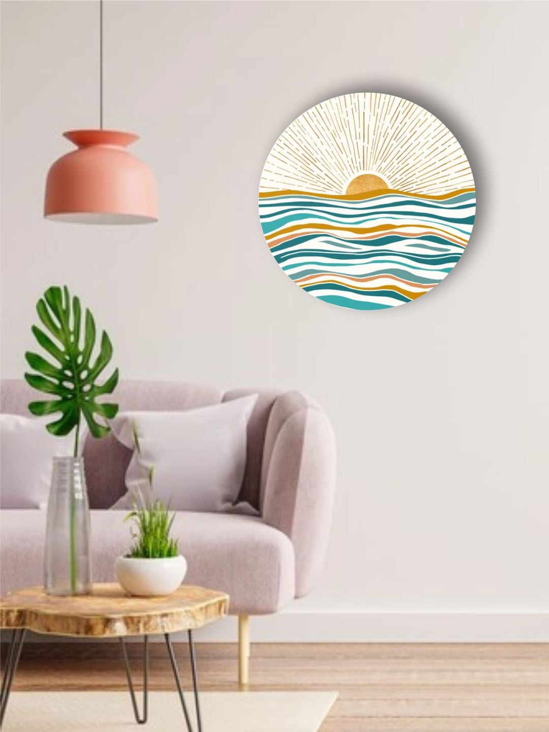 

The Art House Gold & Blue Abstract Painting Wall Art