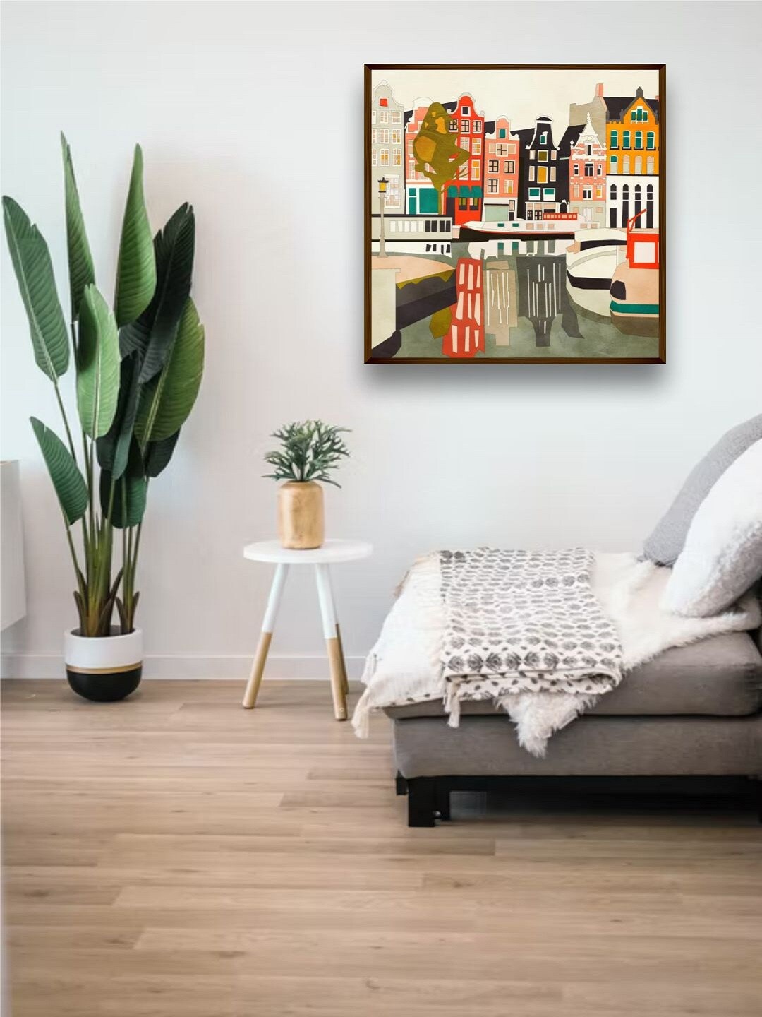 

The Art House Beige & Red Printed Framed Painting Wall Art