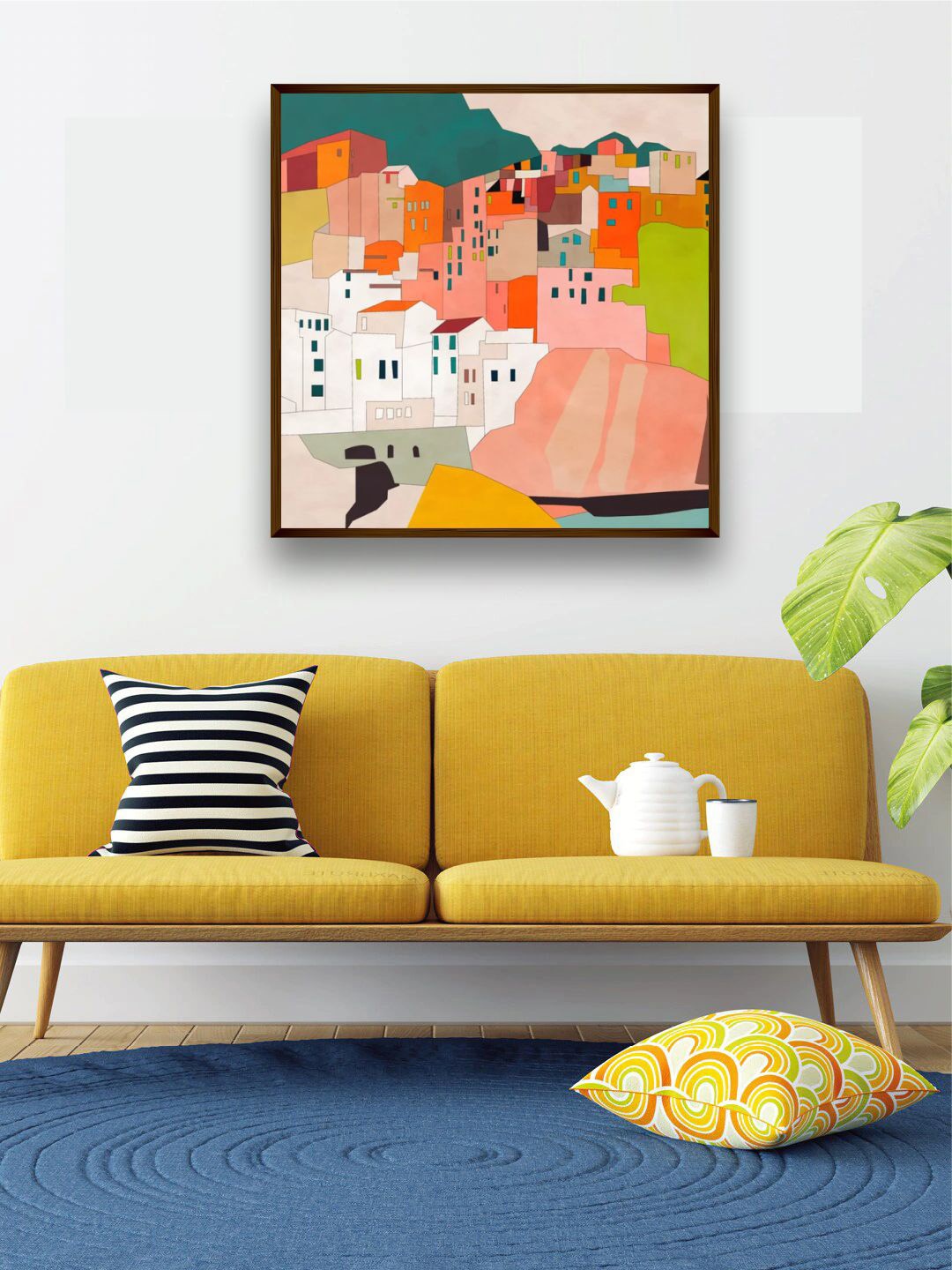 

The Art House Multi-Coloured Abstract Painting Framed Wall Art
