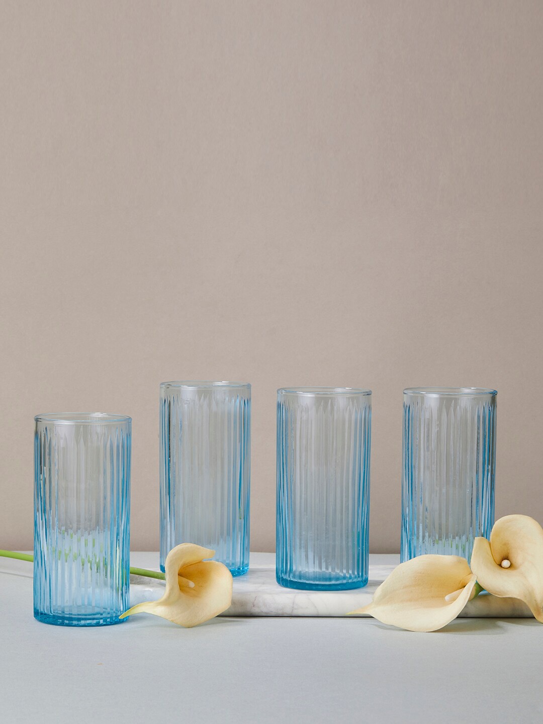 

Fabindia Blue Set of 4 Nilaya Glass Tumbler