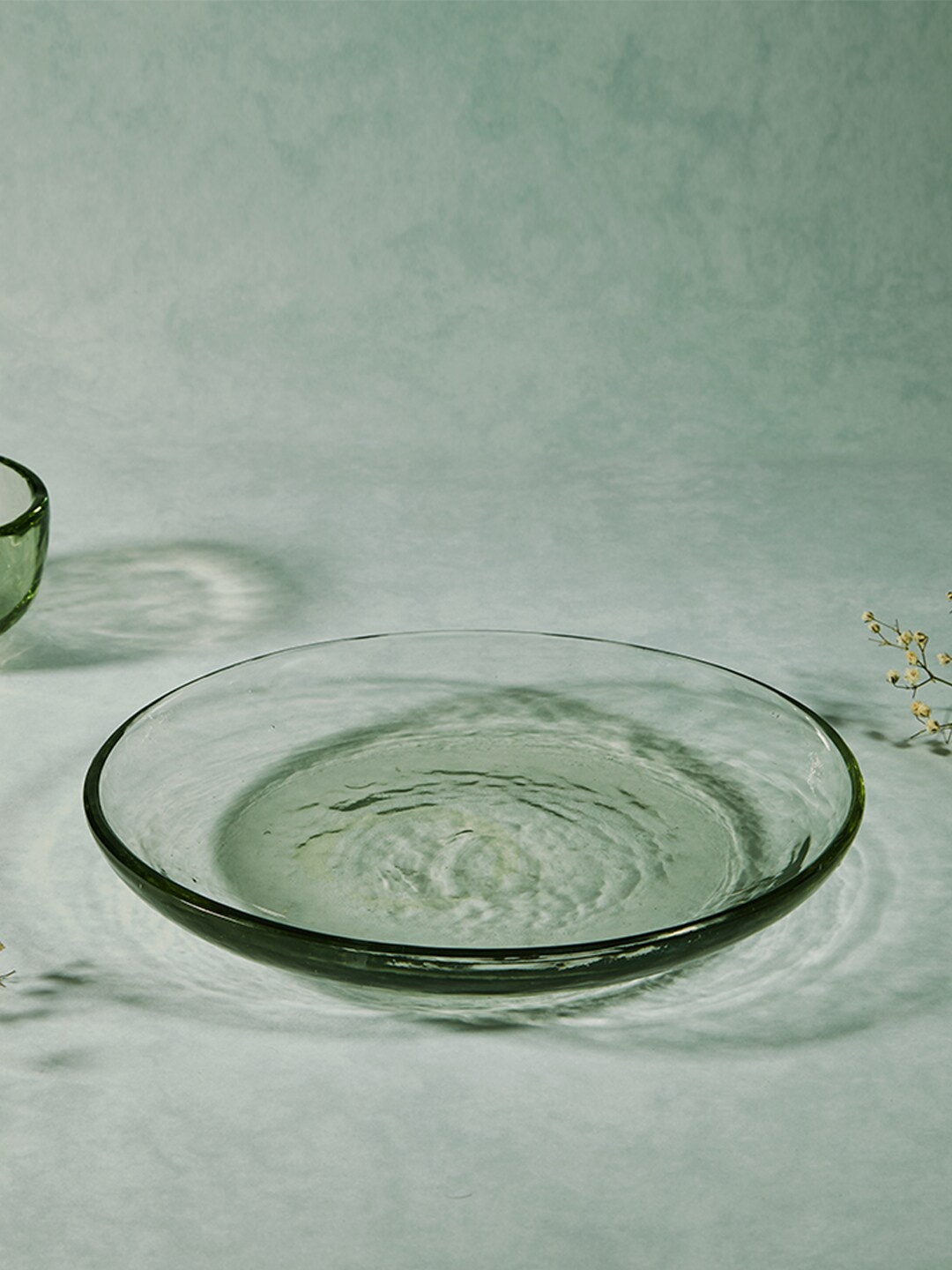 

Fabindia Transparent & 1 Pieces Glass Glossy Plate