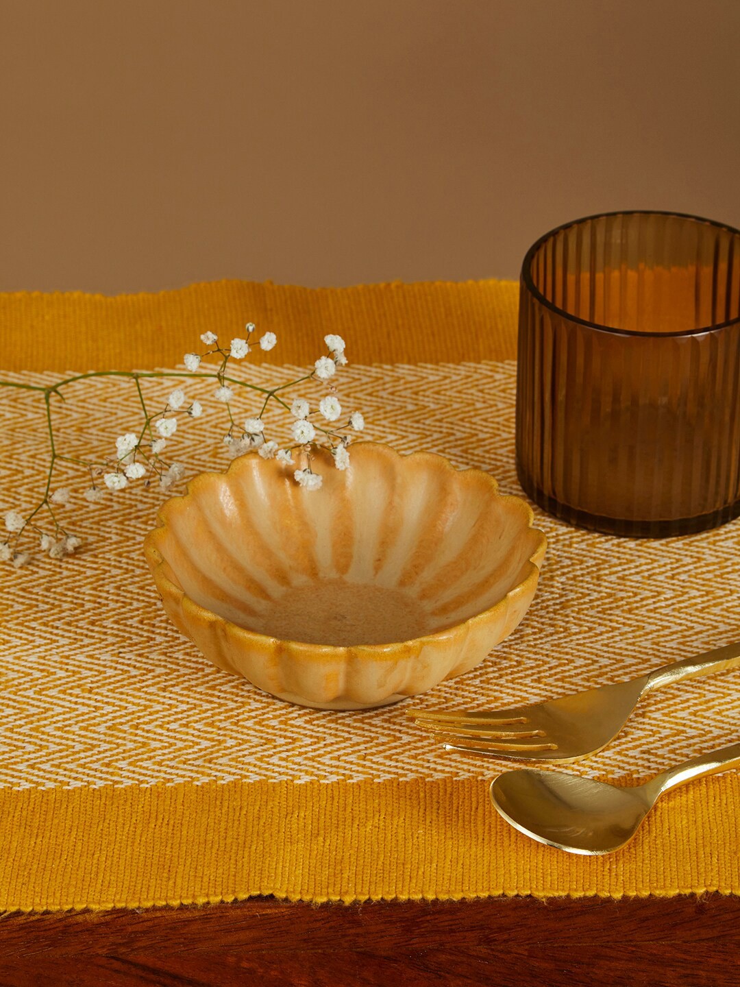 

Fabindia Yellow Solid Ceramic Bowl