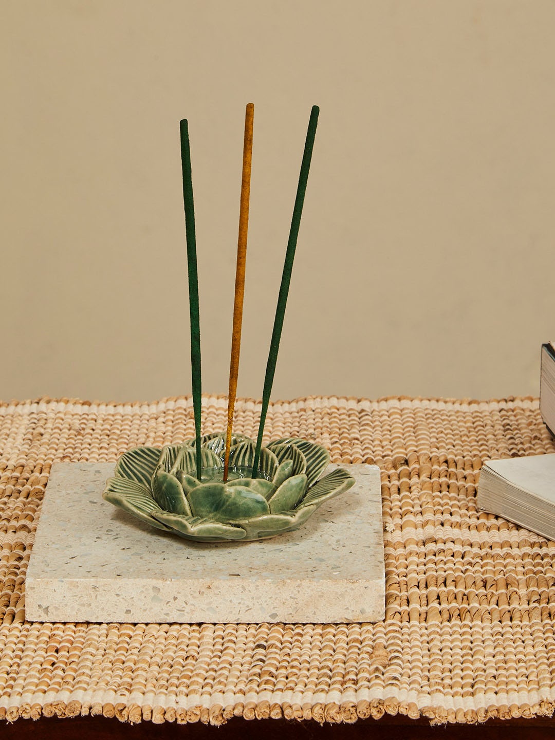 

Fabindia Green Incense Sticks With Incense Holder