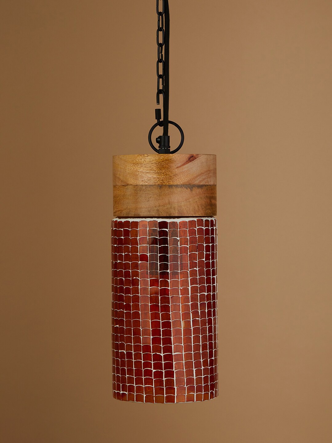 

Fabindia Red Mosaic Pendant Ceiling Lamp