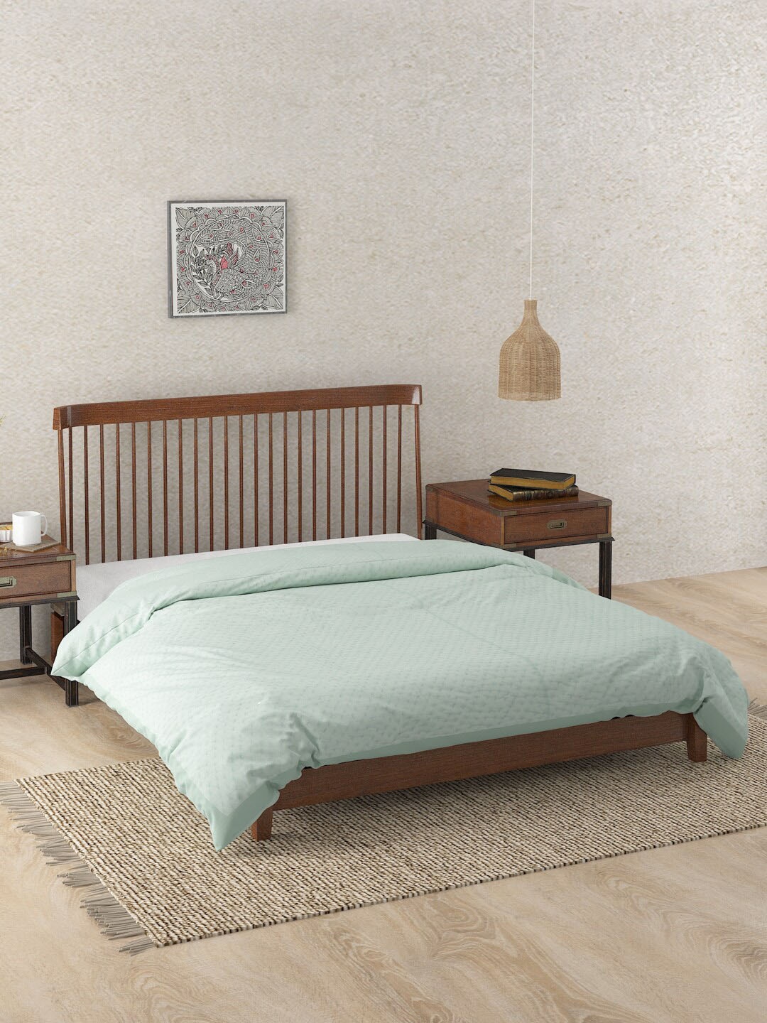 

Fabindia Blue Summer 450 GSM Cotton Single Bed Quilt