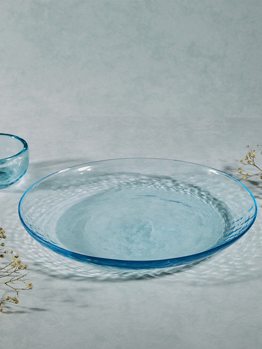 

Fabindia Blue Glass Glossy Plate