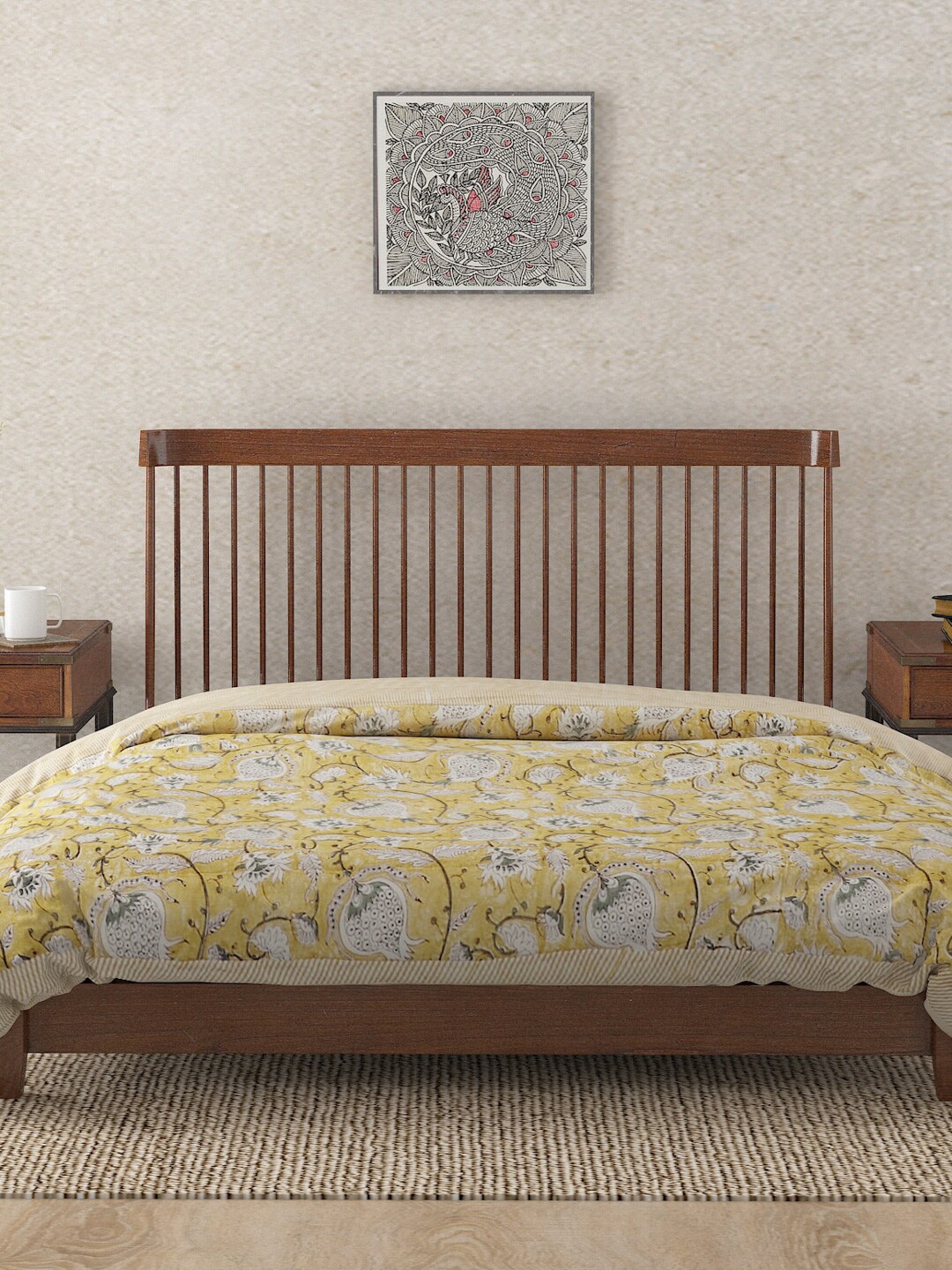 

Fabindia Yellow Summer 300 GSM Double Bed Quilt