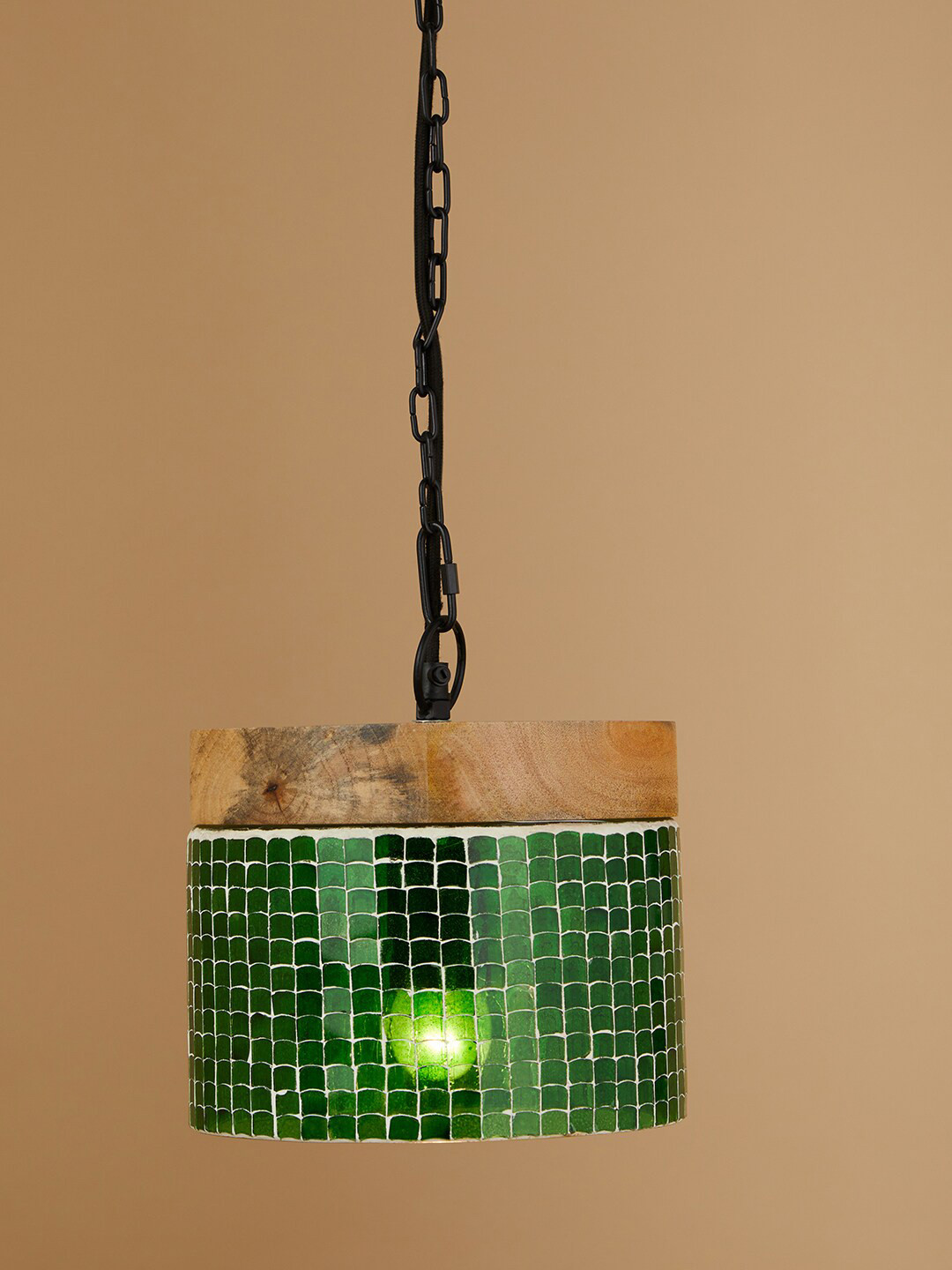 

Fabindia Green Mosaic Pendant Ceiling Lamp