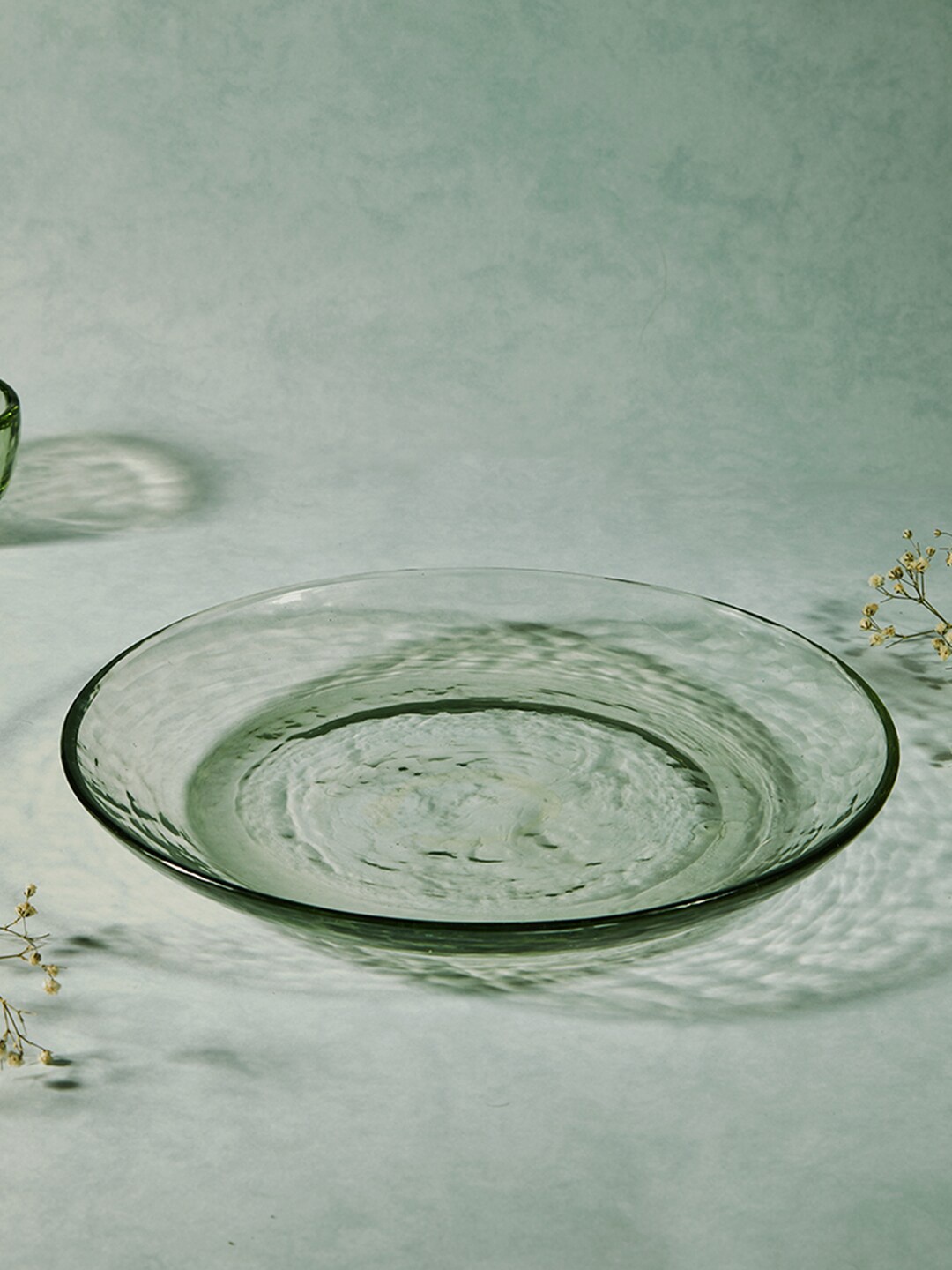 

Fabindia Green Glass Dinner Plate