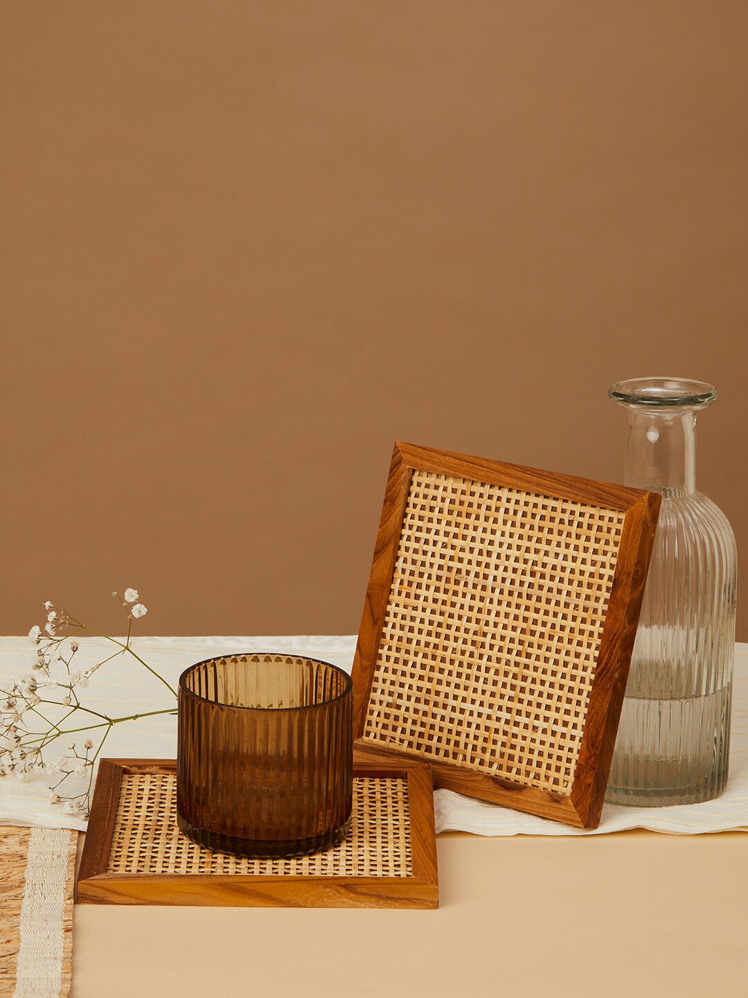 

Fabindia Set Of 2 Brown Wooden Trivets Serveware