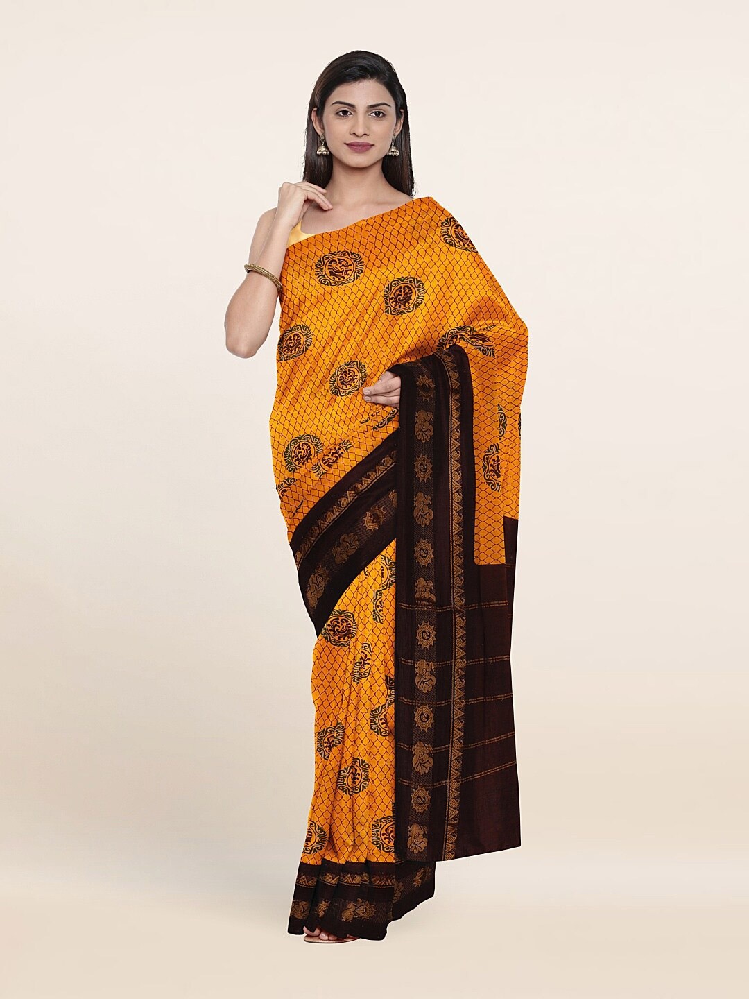

Pothys Yellow Pure Cotton Saree
