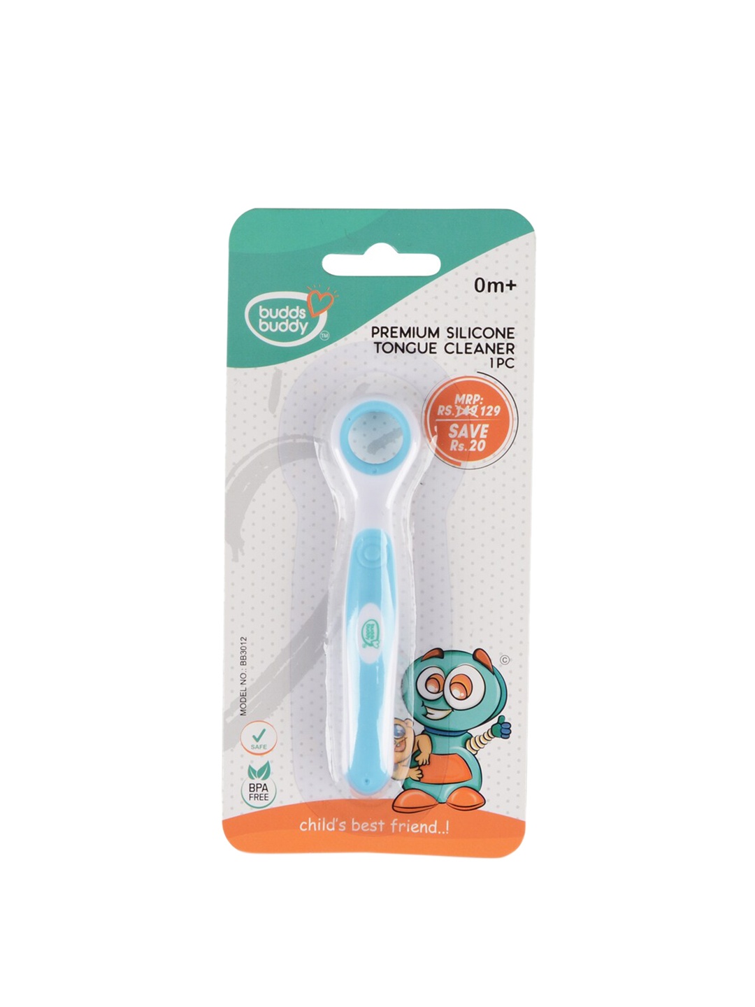 

BUDDSBUDDY Blue Silicone Tongue Cleaner