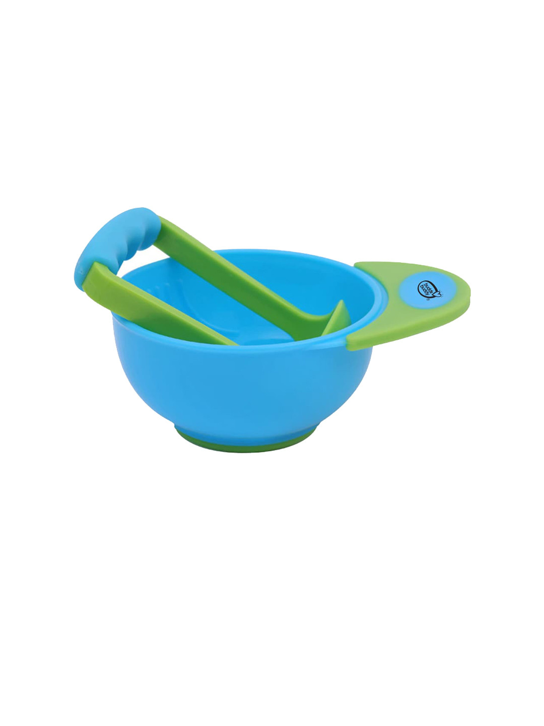 

BUDDSBUDDY Blue Baby Food Feeding Bowl & Masher