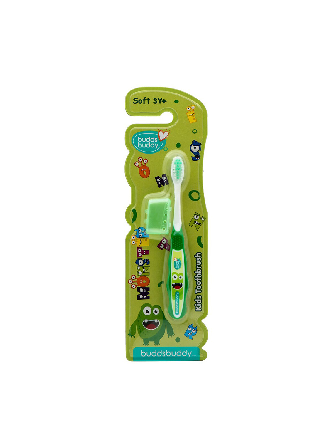 

BUDDSBUDDY Kids Set of 4 Monsters Cartoon Soft Bristles Toothbrush, Multi