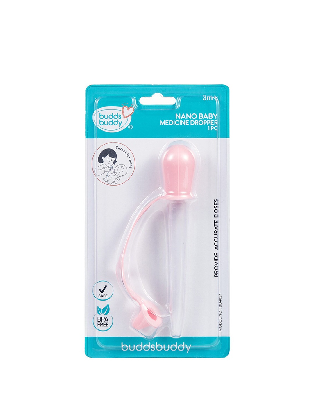 

BUDDSBUDDY Kids Pink Medicine Dropper