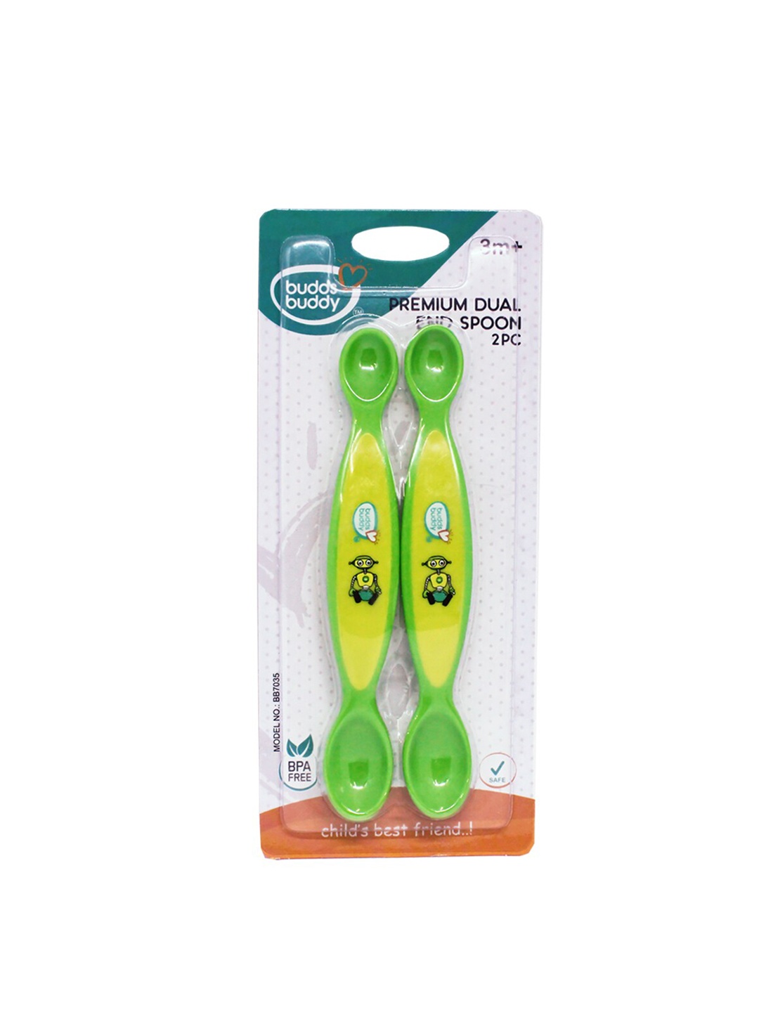 

BUDDSBUDDY Kids Green Dual Spoon