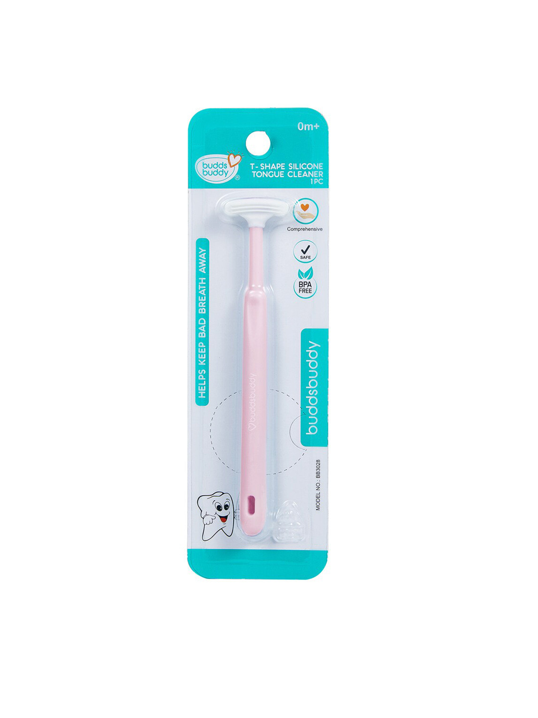 

BUDDSBUDDY Kids Pink T-Shape Tongue Cleaner