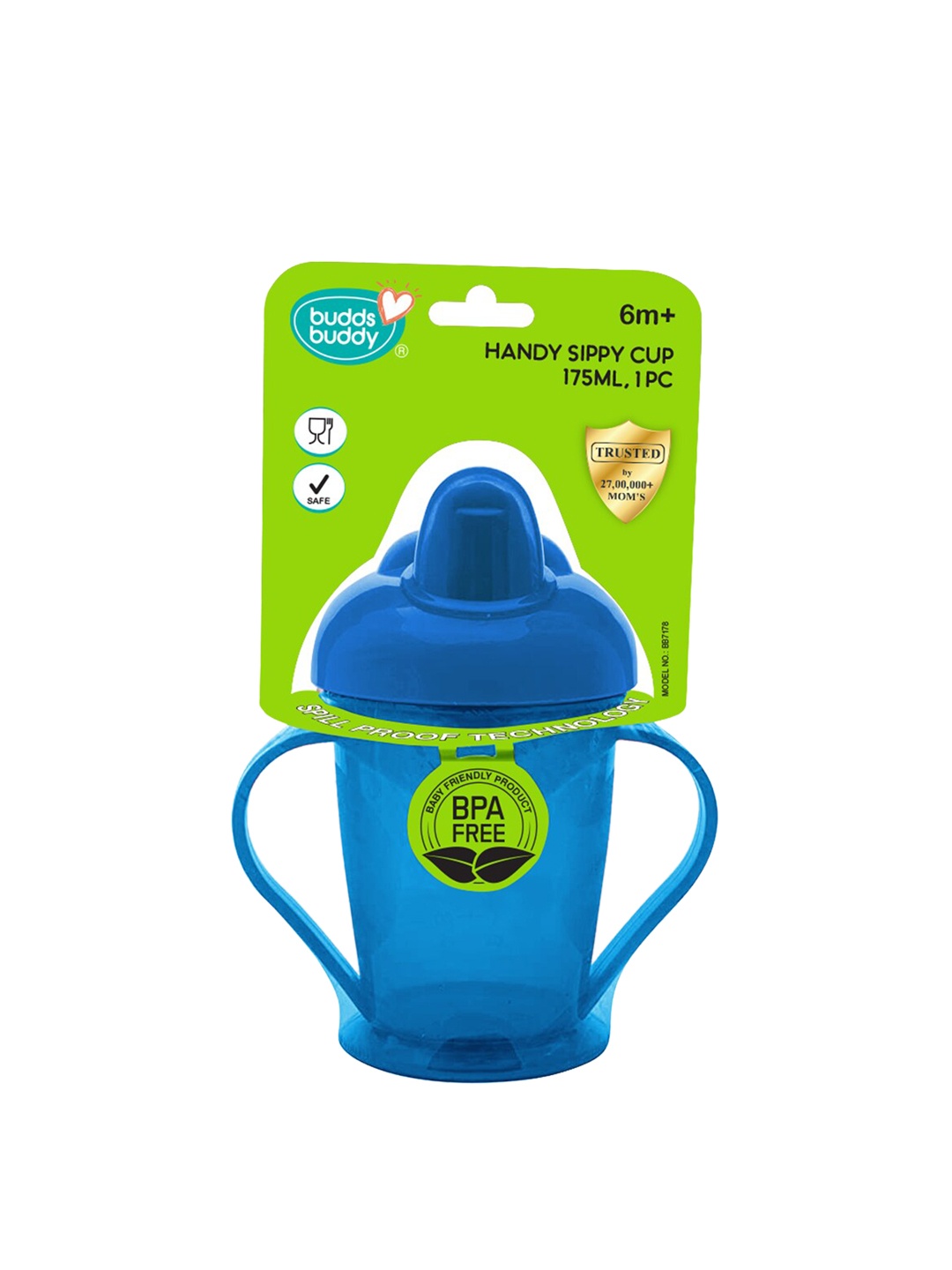 

BUDDSBUDDY Kids Blue Handy Sippy Cup 175 ml