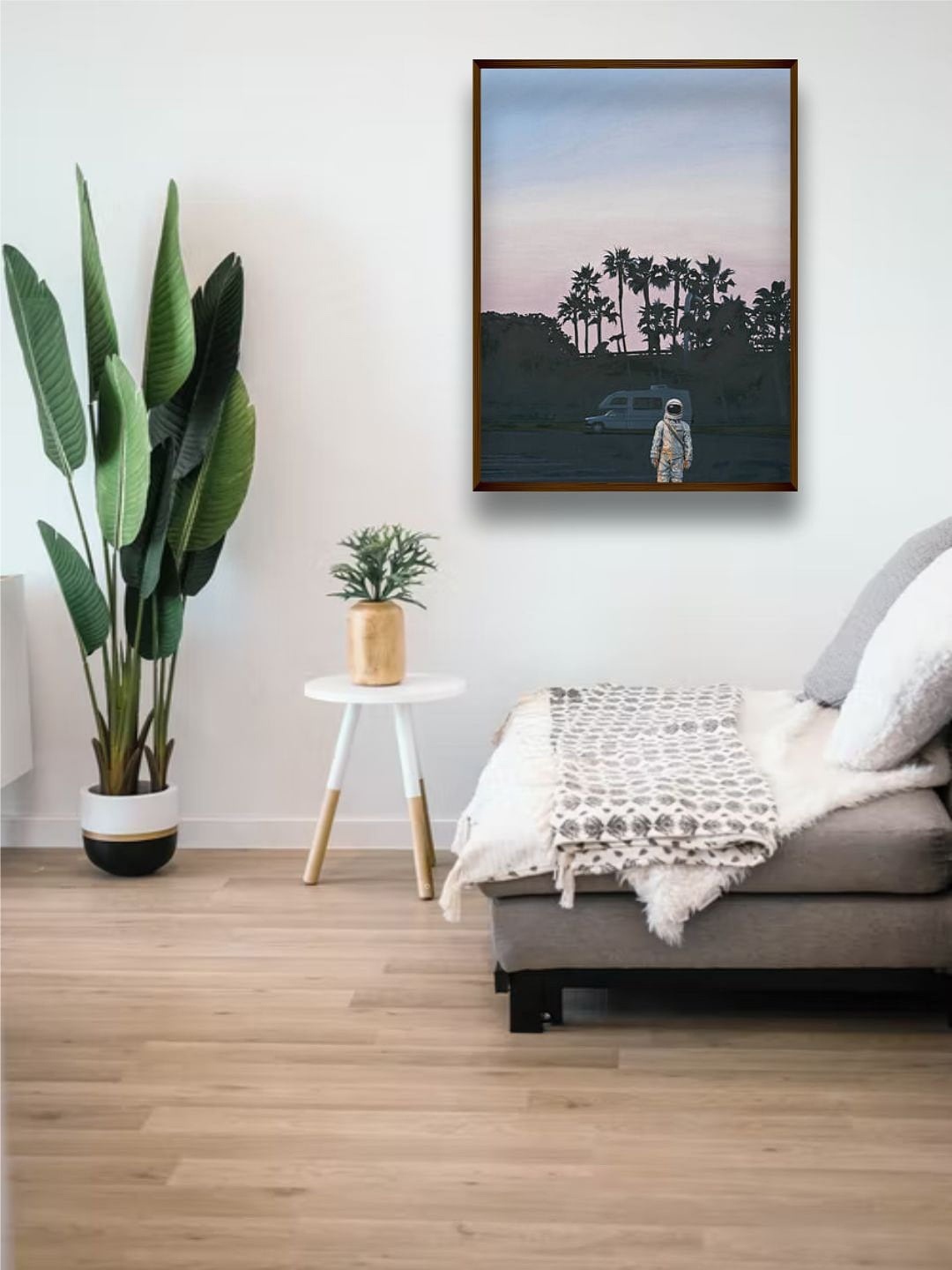 

The Art House Black & Blue Printed Framed Painting Wall Art