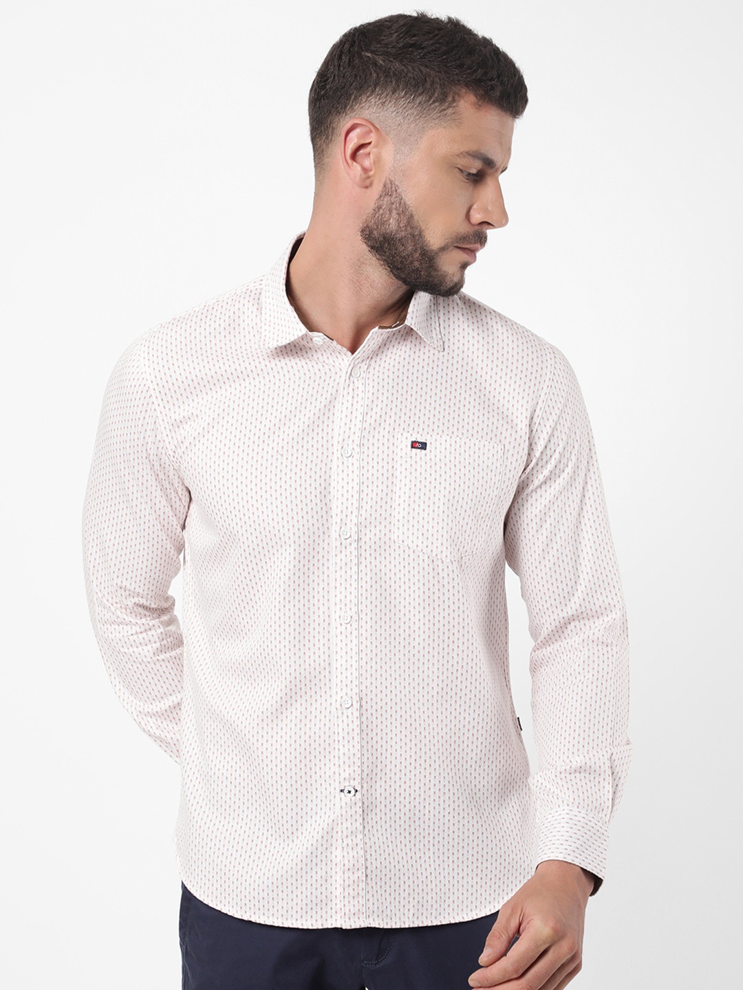 

AD By Arvind Men White Casual Shirt